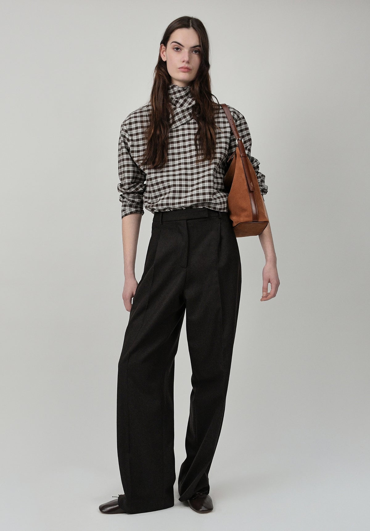 Bluse mit Schluppenkragen