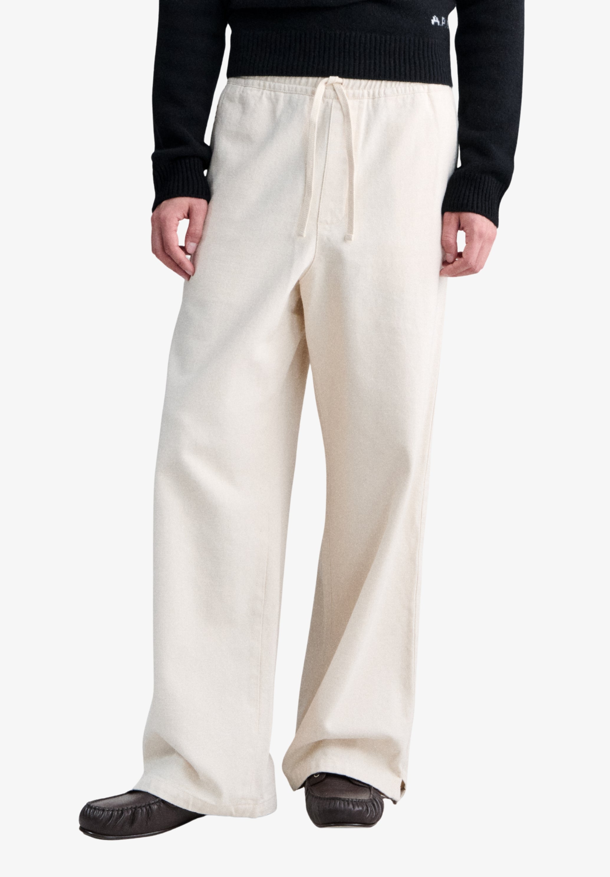 Cremeweiße Workwear-Hose