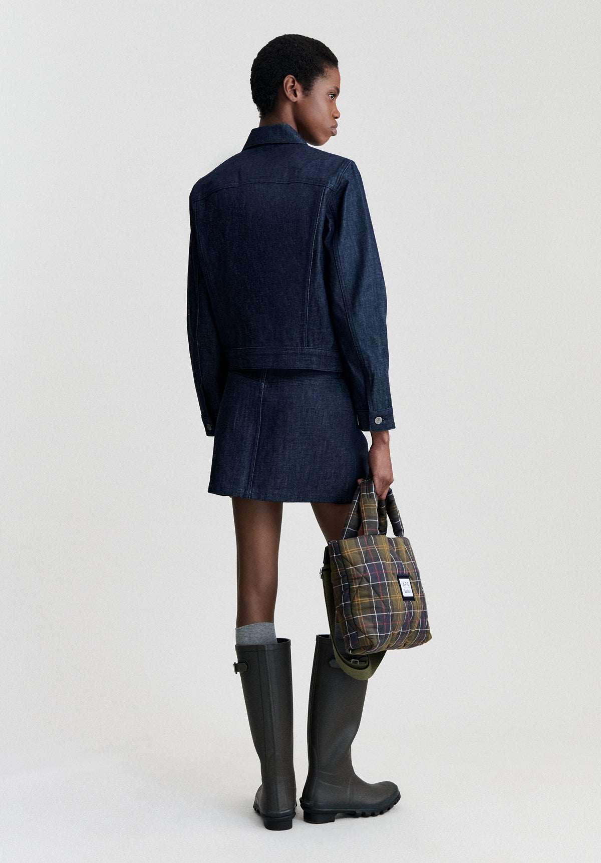 Denim mini-skirt A.P.C X Barbour - 2