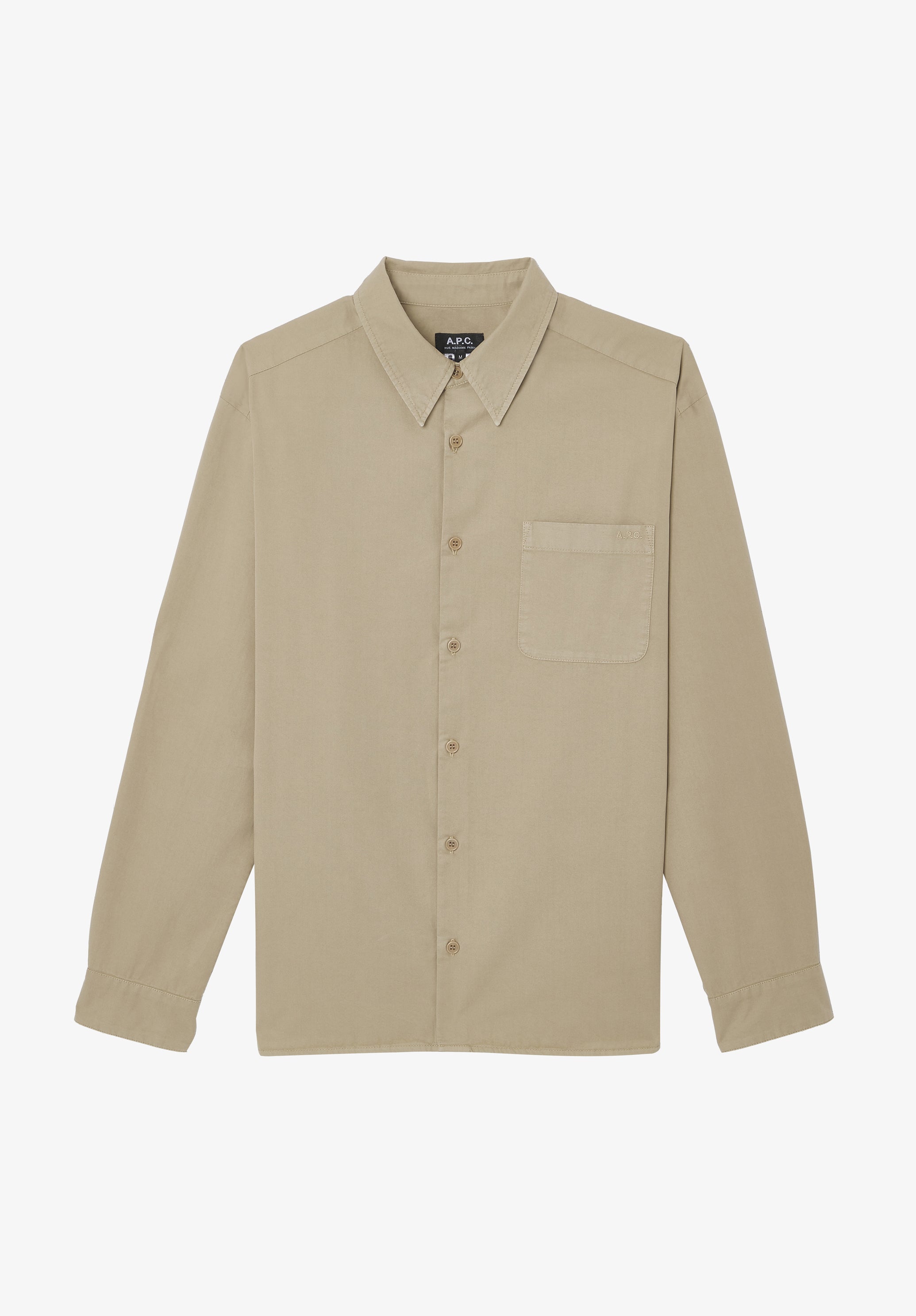 Loose-fit gabardine shirt - 0
