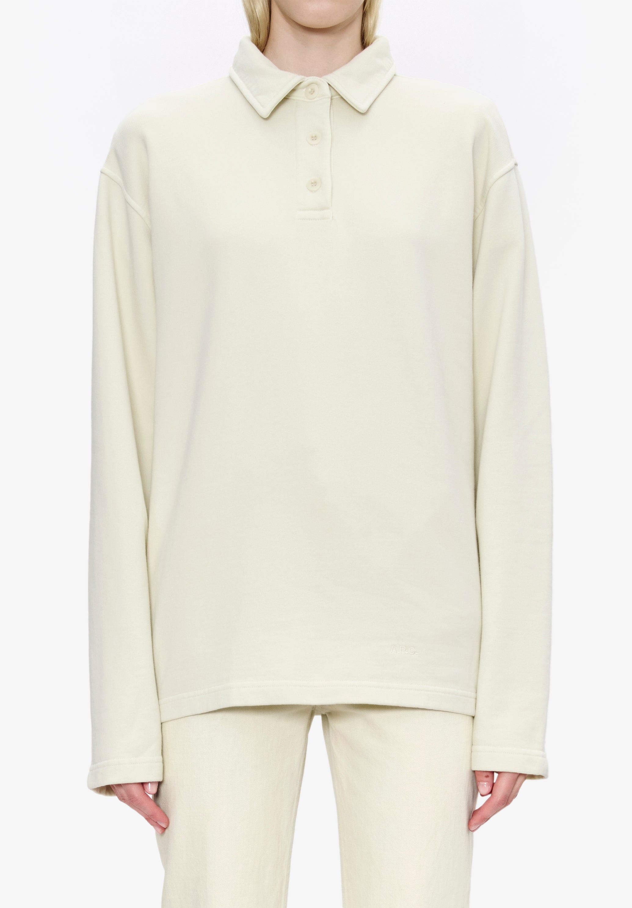 Long-sleeve unisex polo shirt - 7