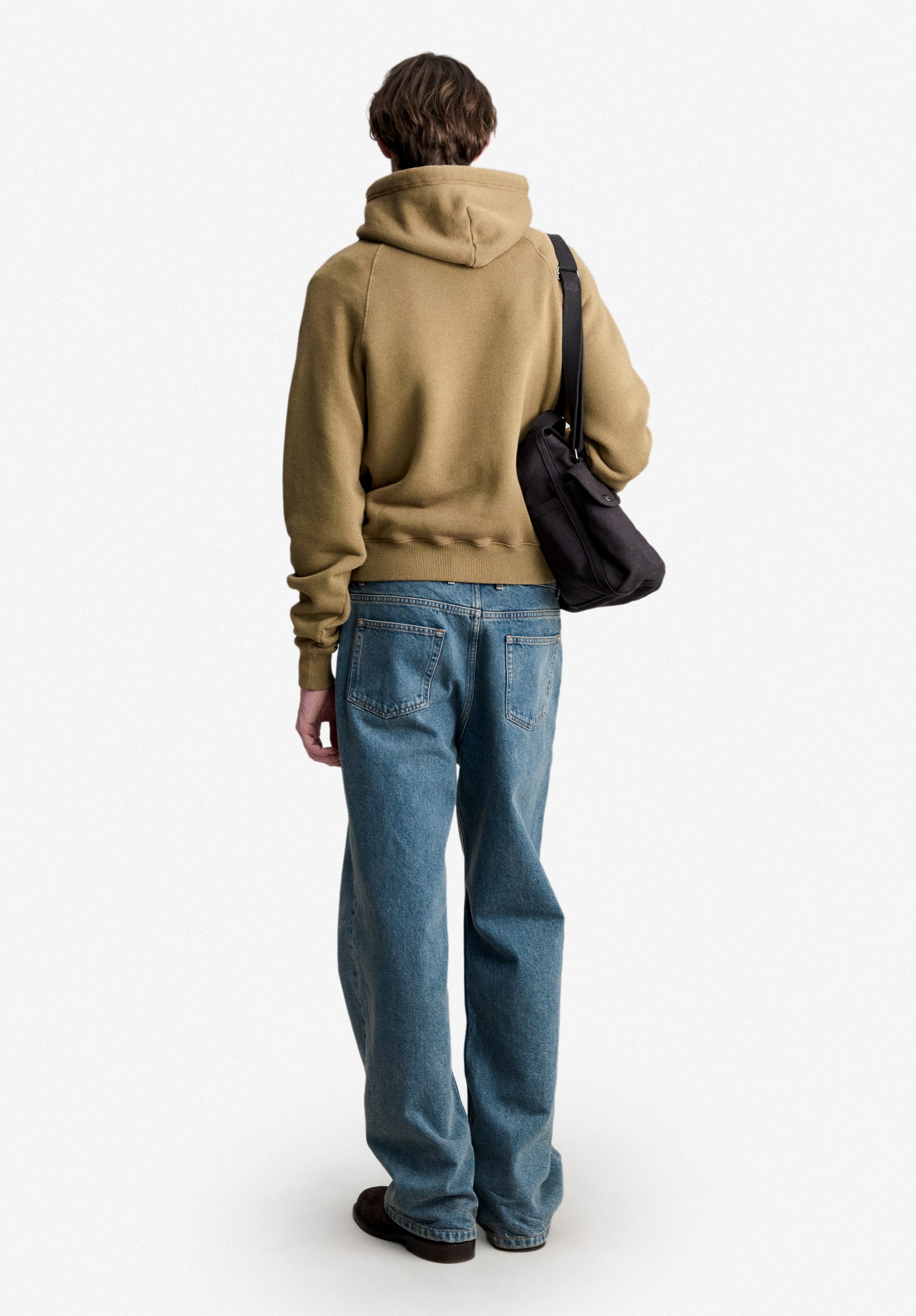 Taupe hoodie with raglan sleeves - 2