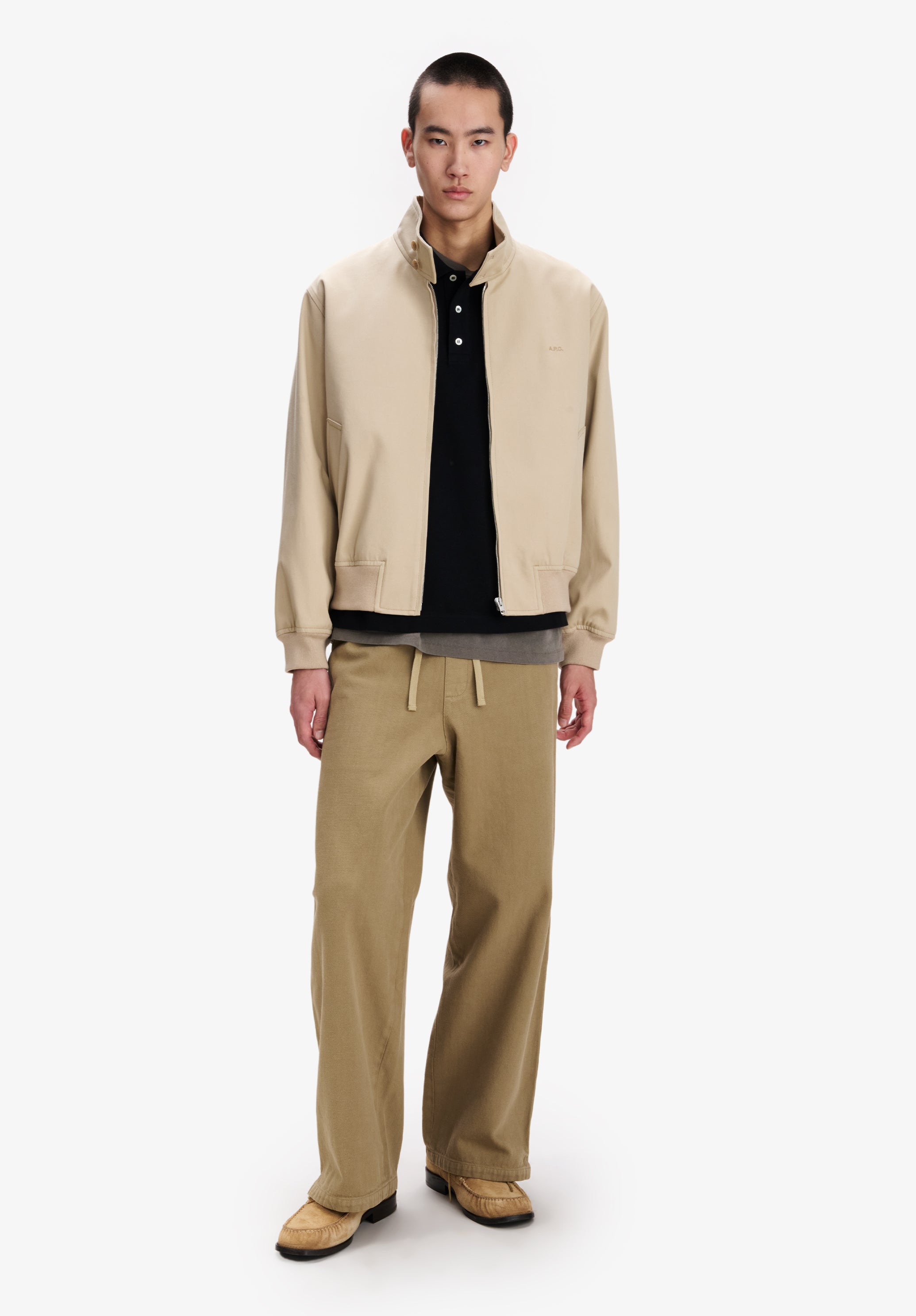 Dark beige workwear trousers - 1