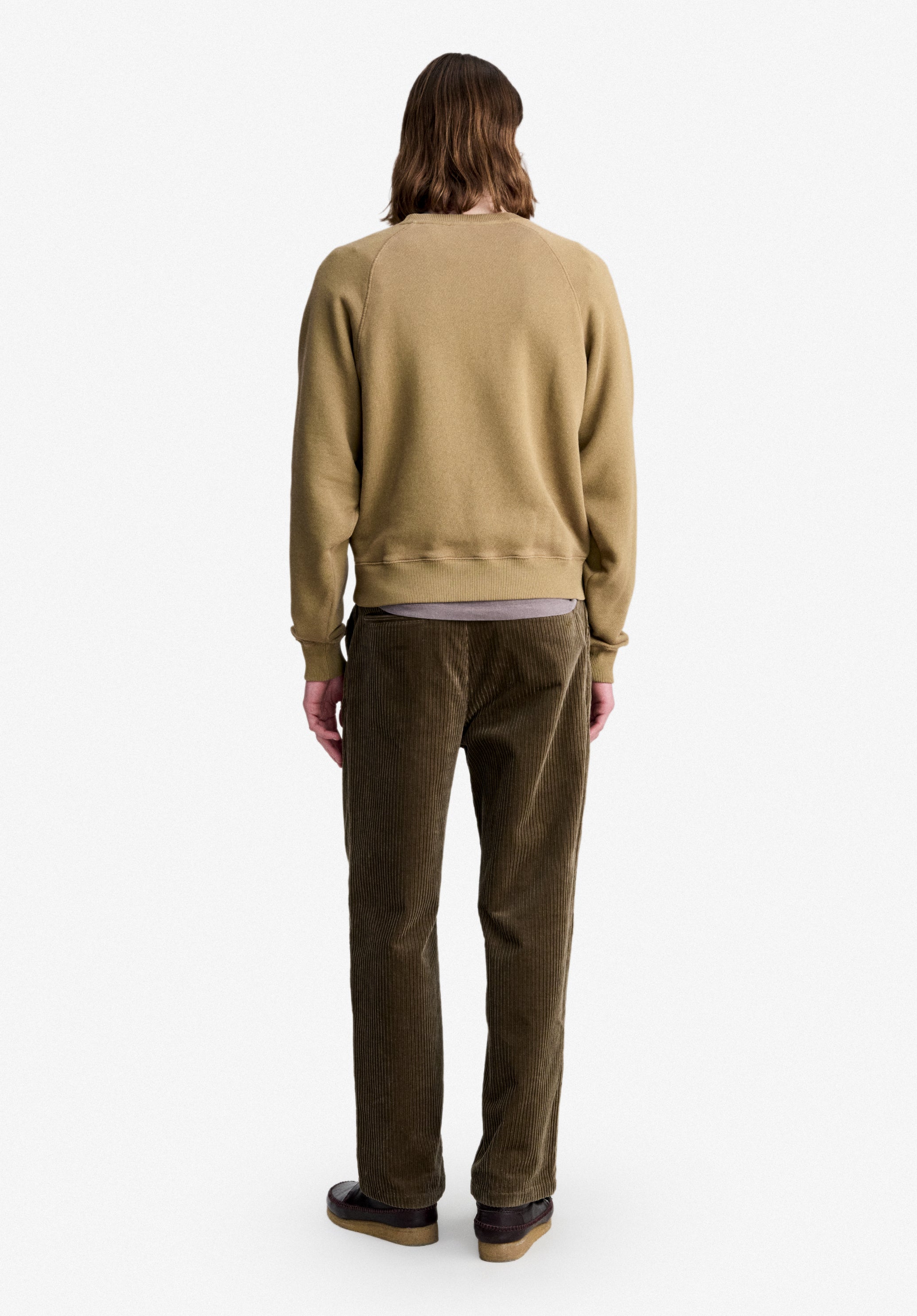 Loose-fit taupe trousers with pleats - 2