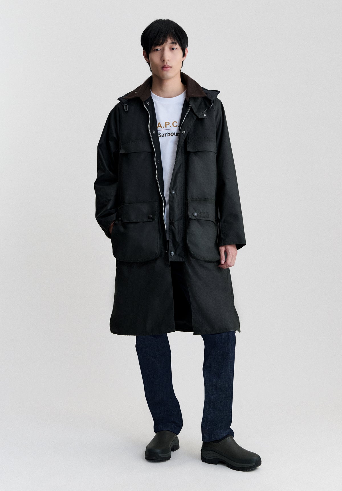 Long Sugarlump Bedale Wax Jacket A.P.C X Barbour - 1