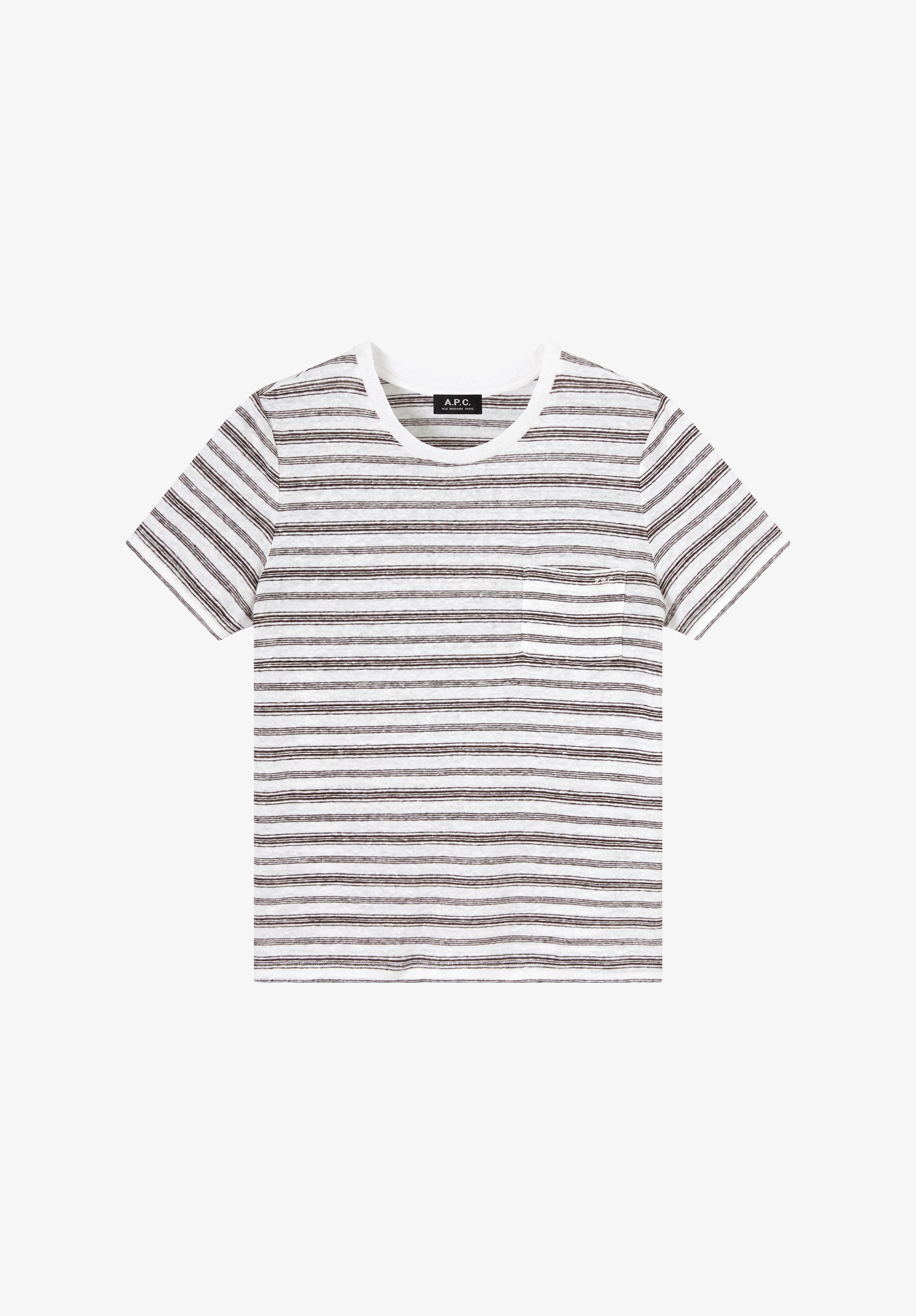 Striped linen T-shirt - 0