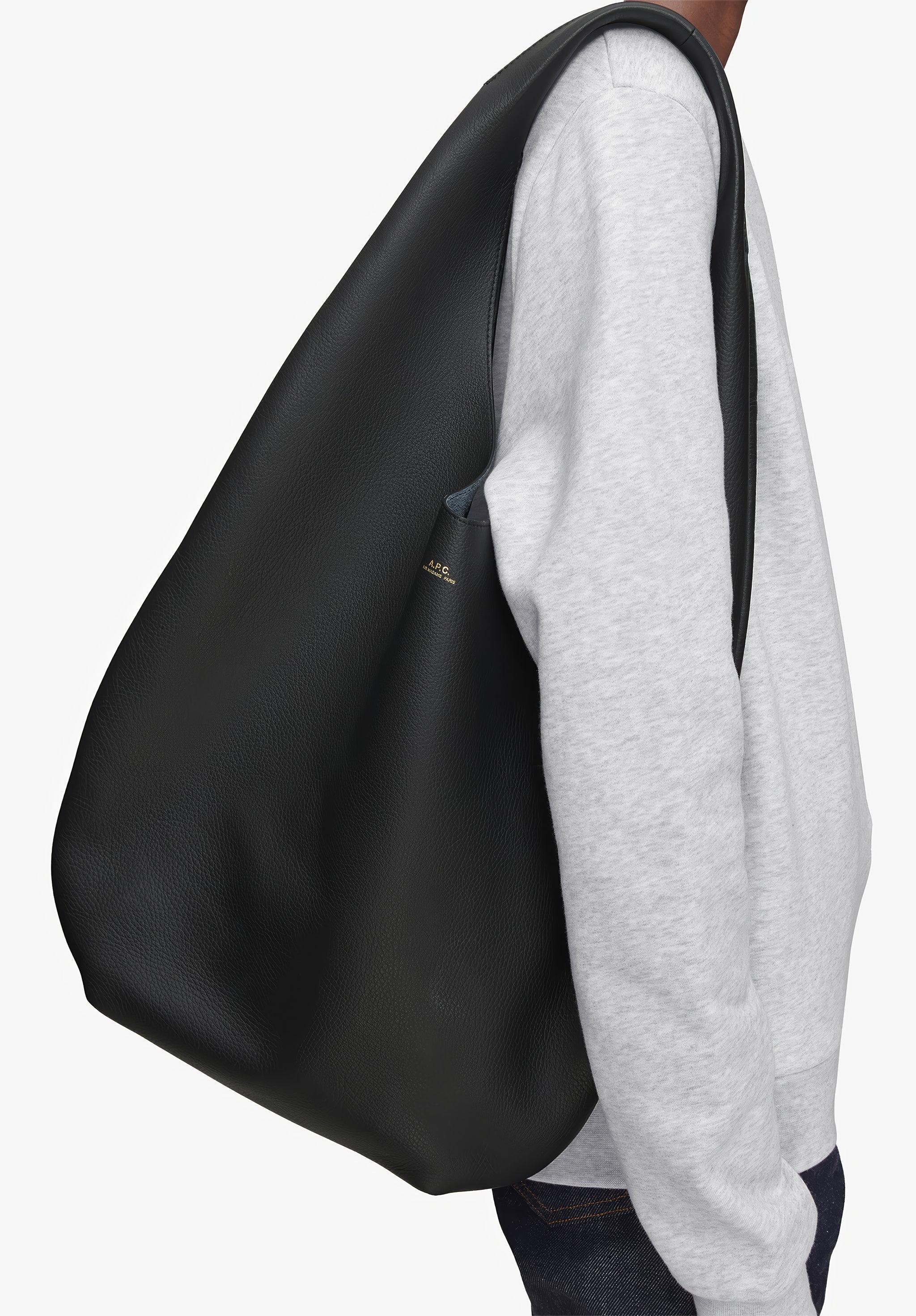 A.P.C. Le Neige Grained Leather Handbag