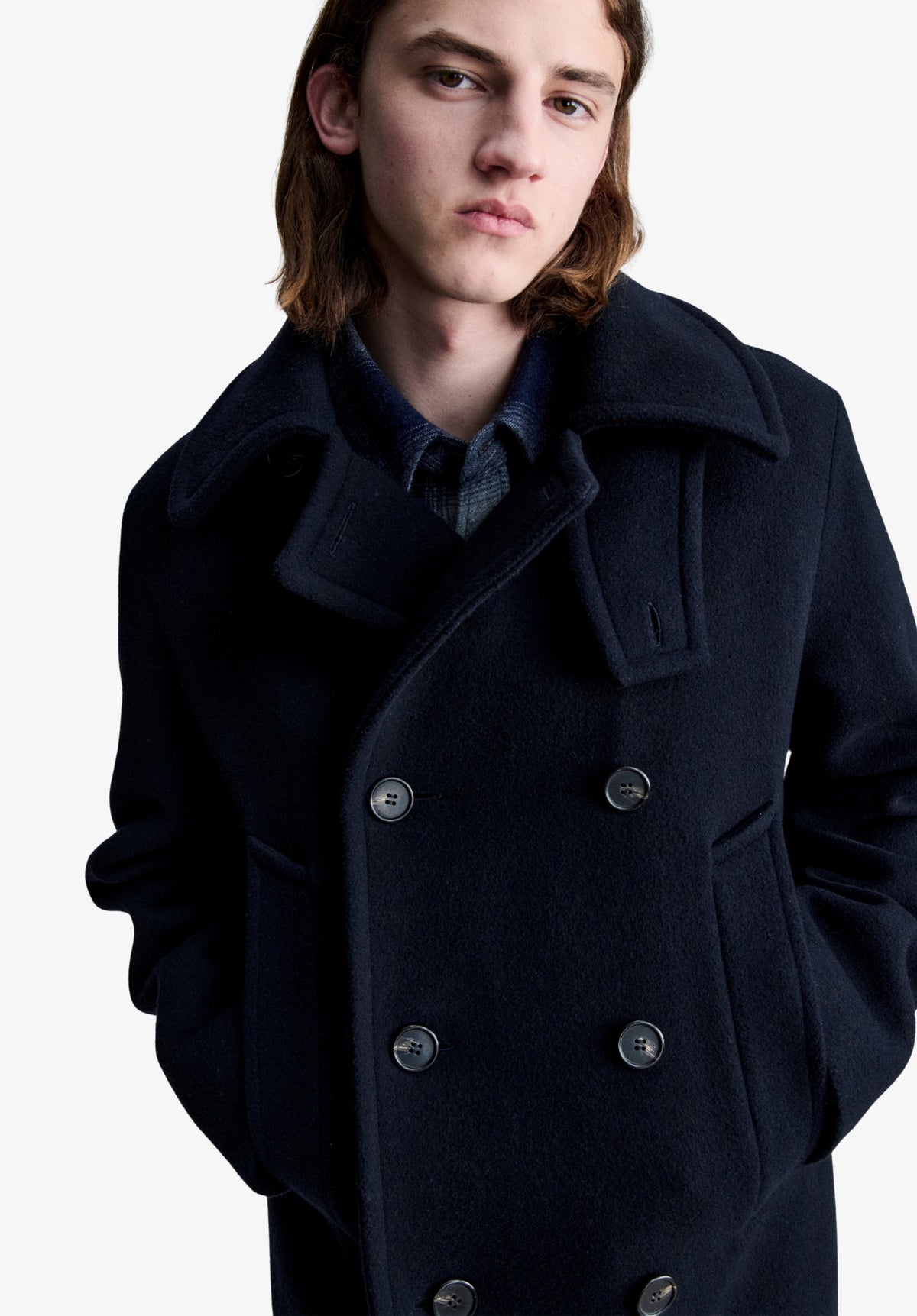 Recycled wool pea coat - 3