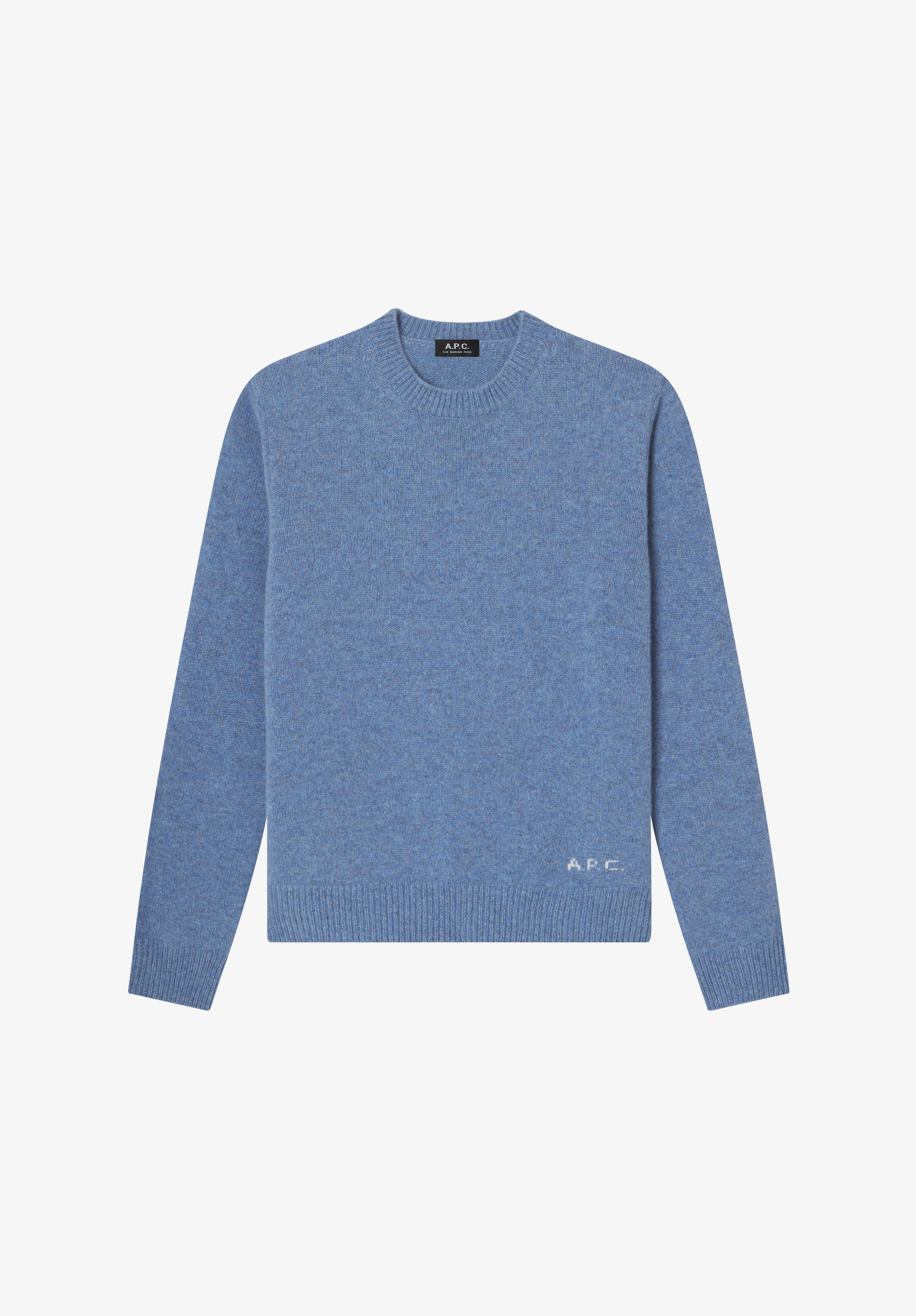 Loose grey-blue wool sweater - 0