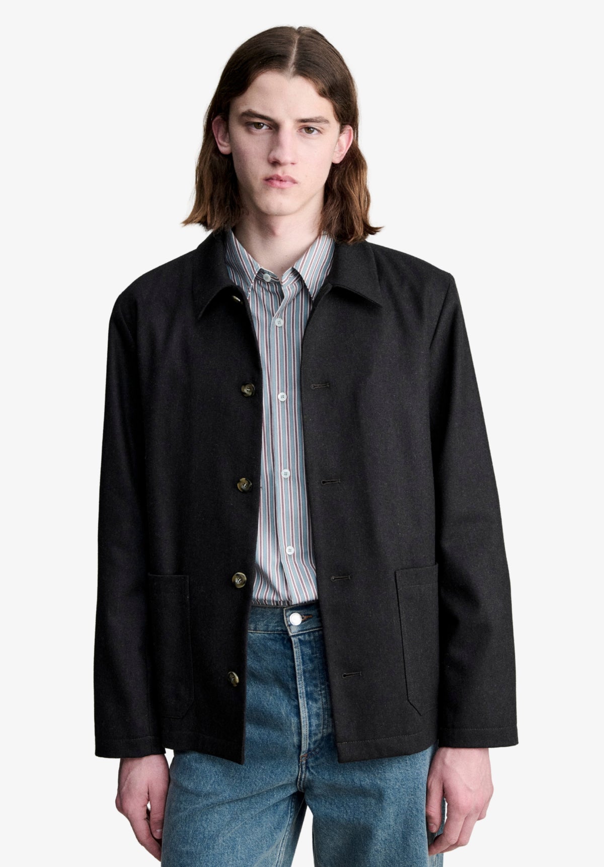 Simple dark brown wool jacket - 3