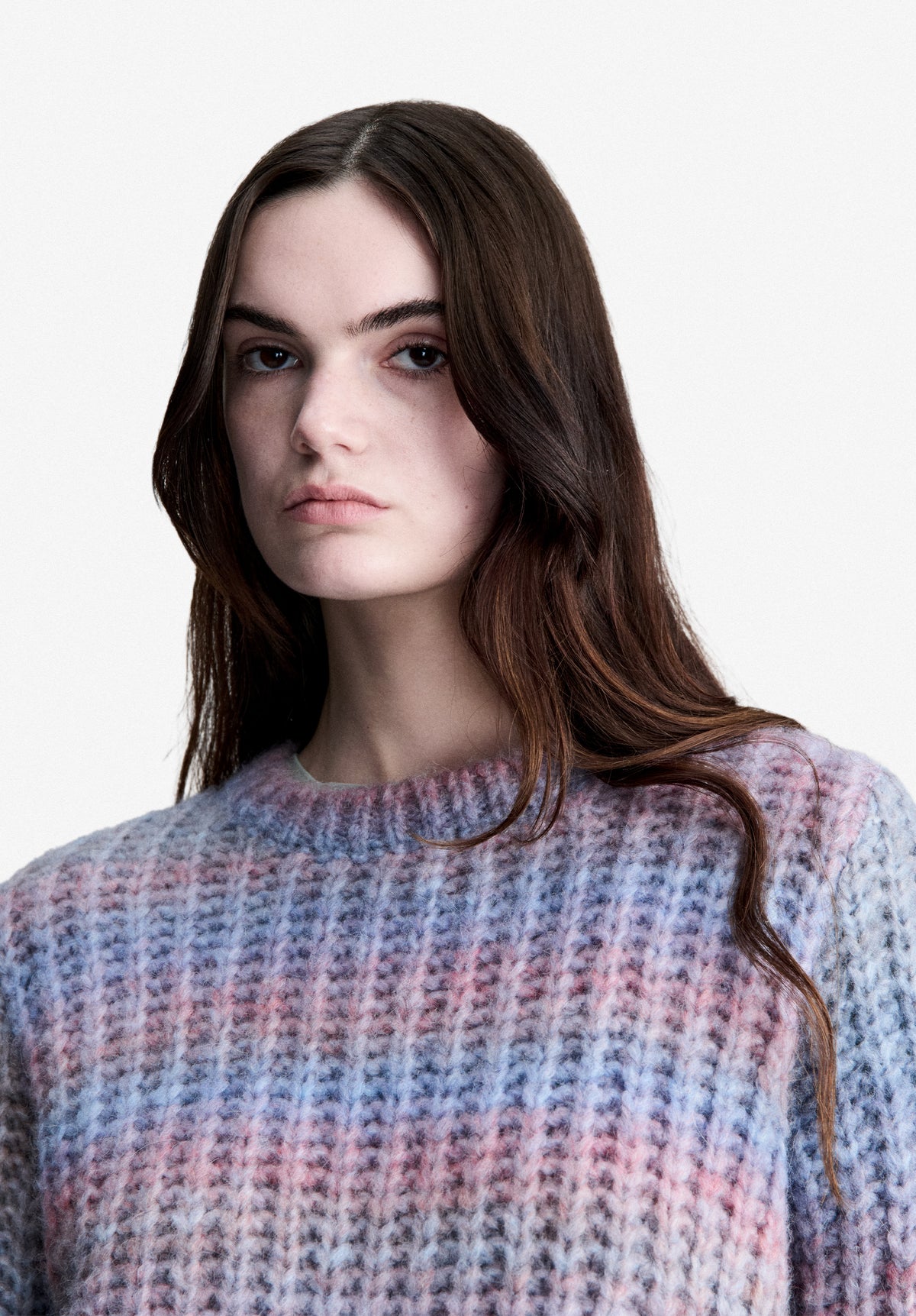Heather mauve chunky knit sweater - 3