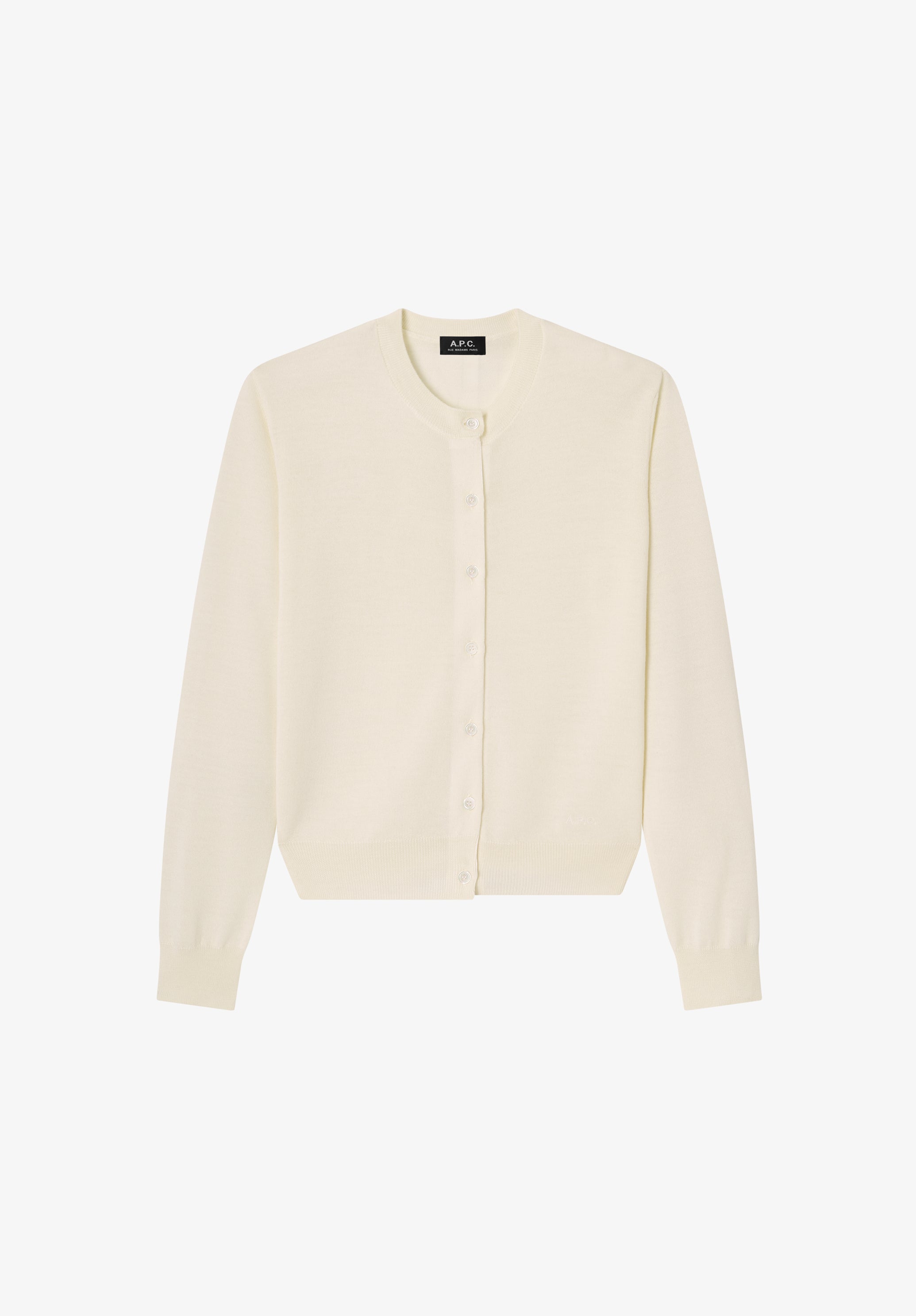 Ecru wool cardigan - 0