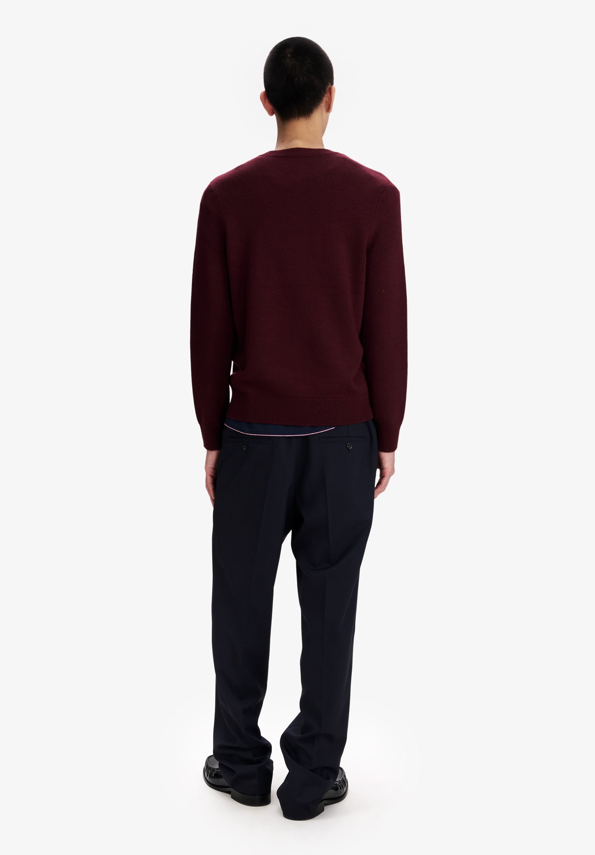 Burgundy sweater with A.P.C. logo - 2