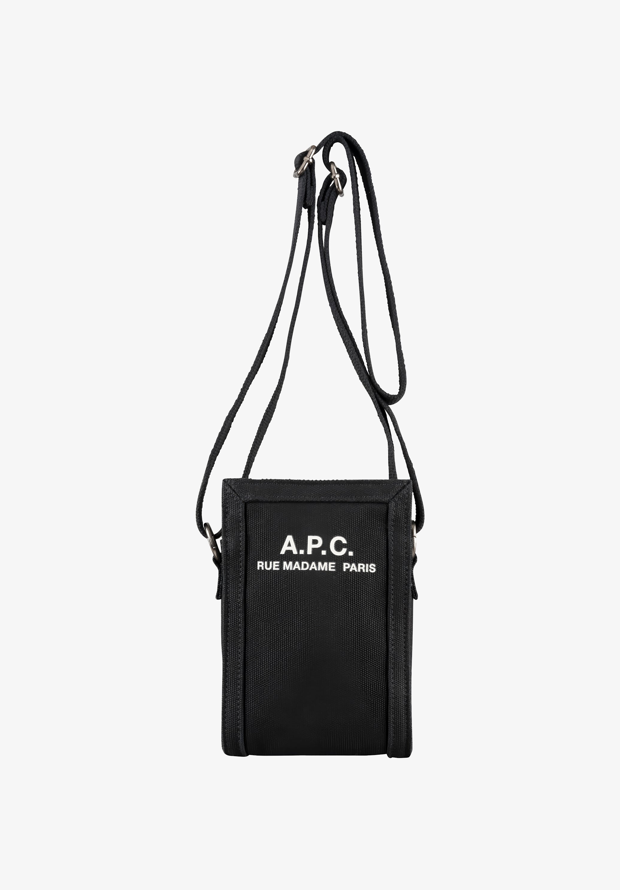 ■A.P.C.■ Recuperation Bandouliere Crossbody Bag Black CODB crossbody pouch recuperation | A.P.C.