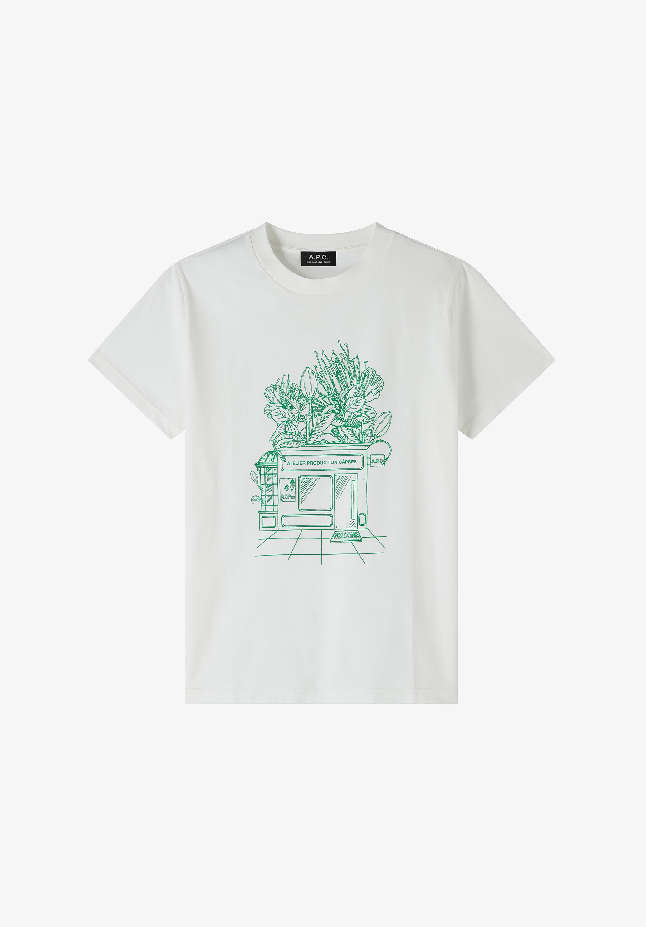 Tシャツ・カットソー A.P.C. Men T-shirt White COHGSM26503 AAB A.P.C. Men's Lunar New Year Snake T-Shirt in White A.P.C.