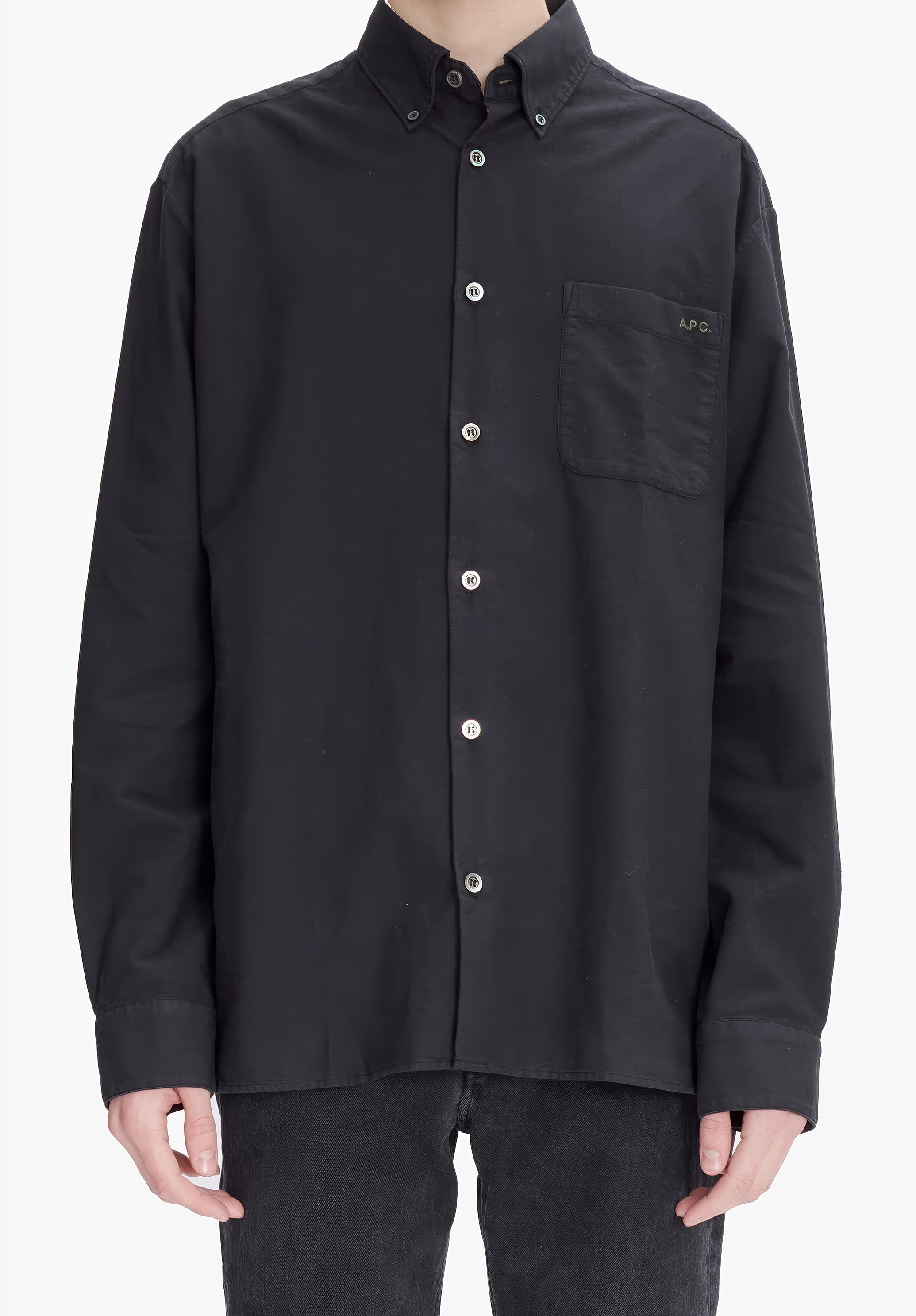 Tシャツ・カットソー A.P.C. Men T-shirt Black COGFMH26257 LZZ Mateo Logo shirt | A.P.C.
