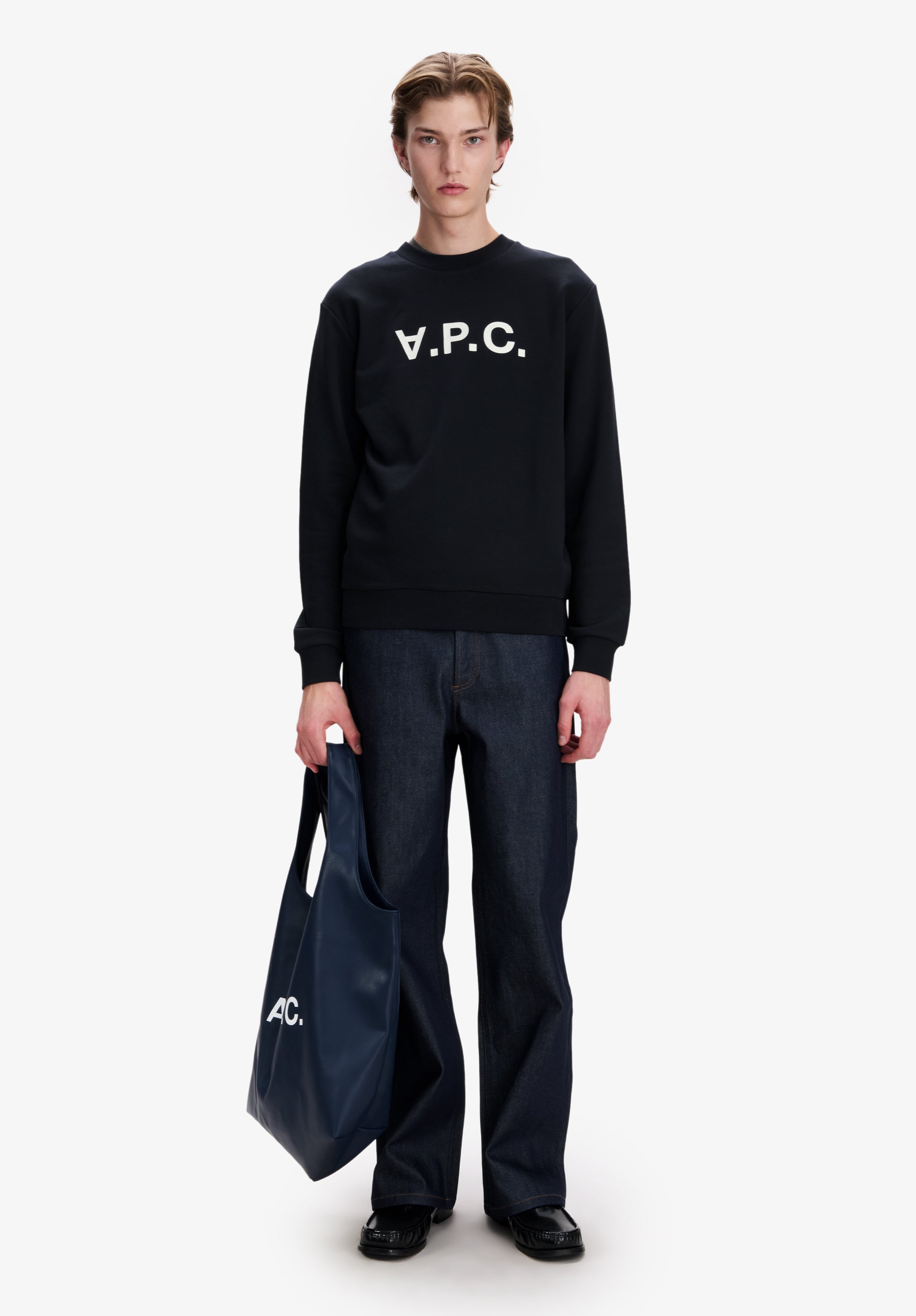 Black sweatshirt with V.P.C. logo | A.P.C.