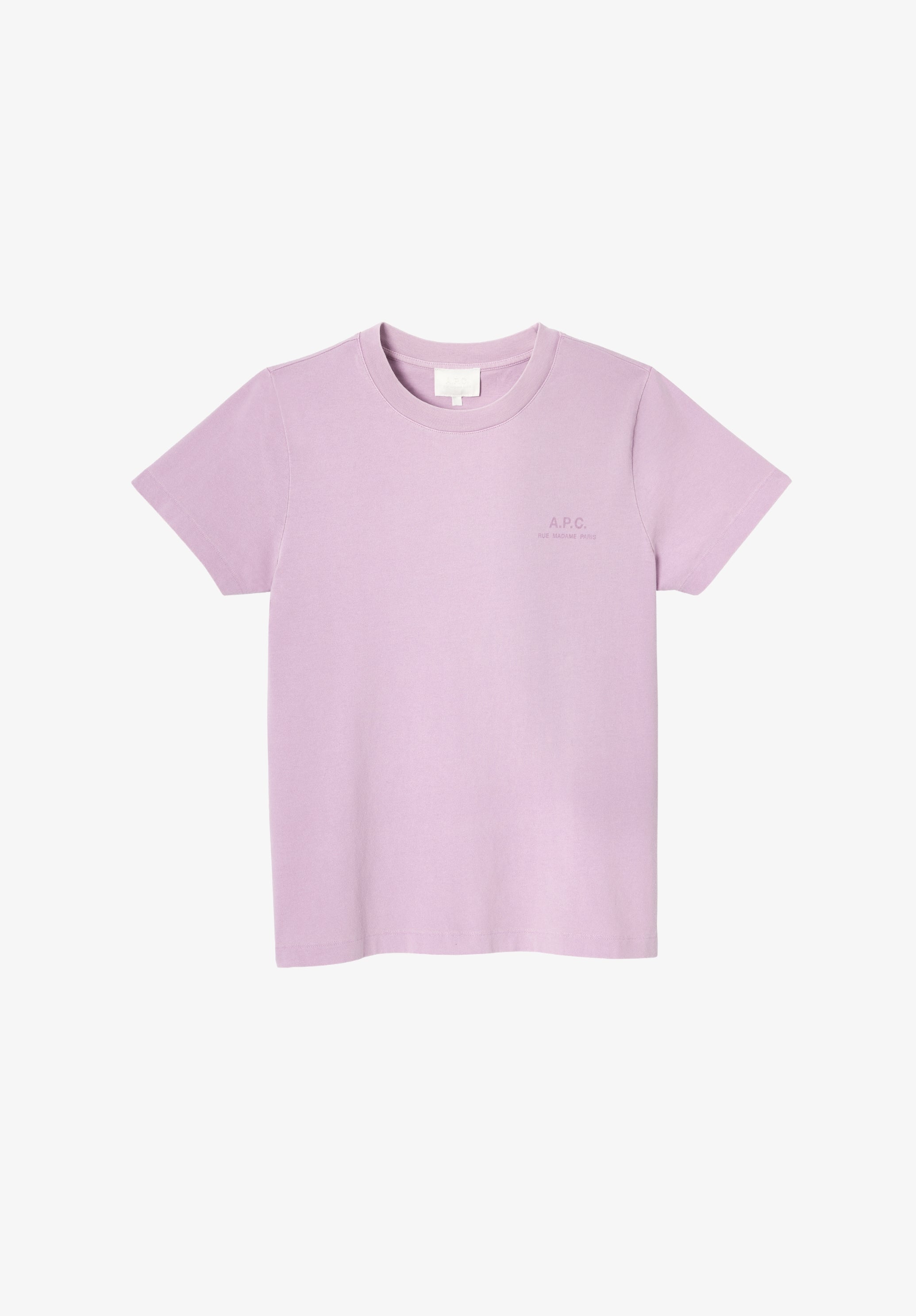 Pale pink T-shirt with A.P.C. Rue Madame logo | A.P.C.
