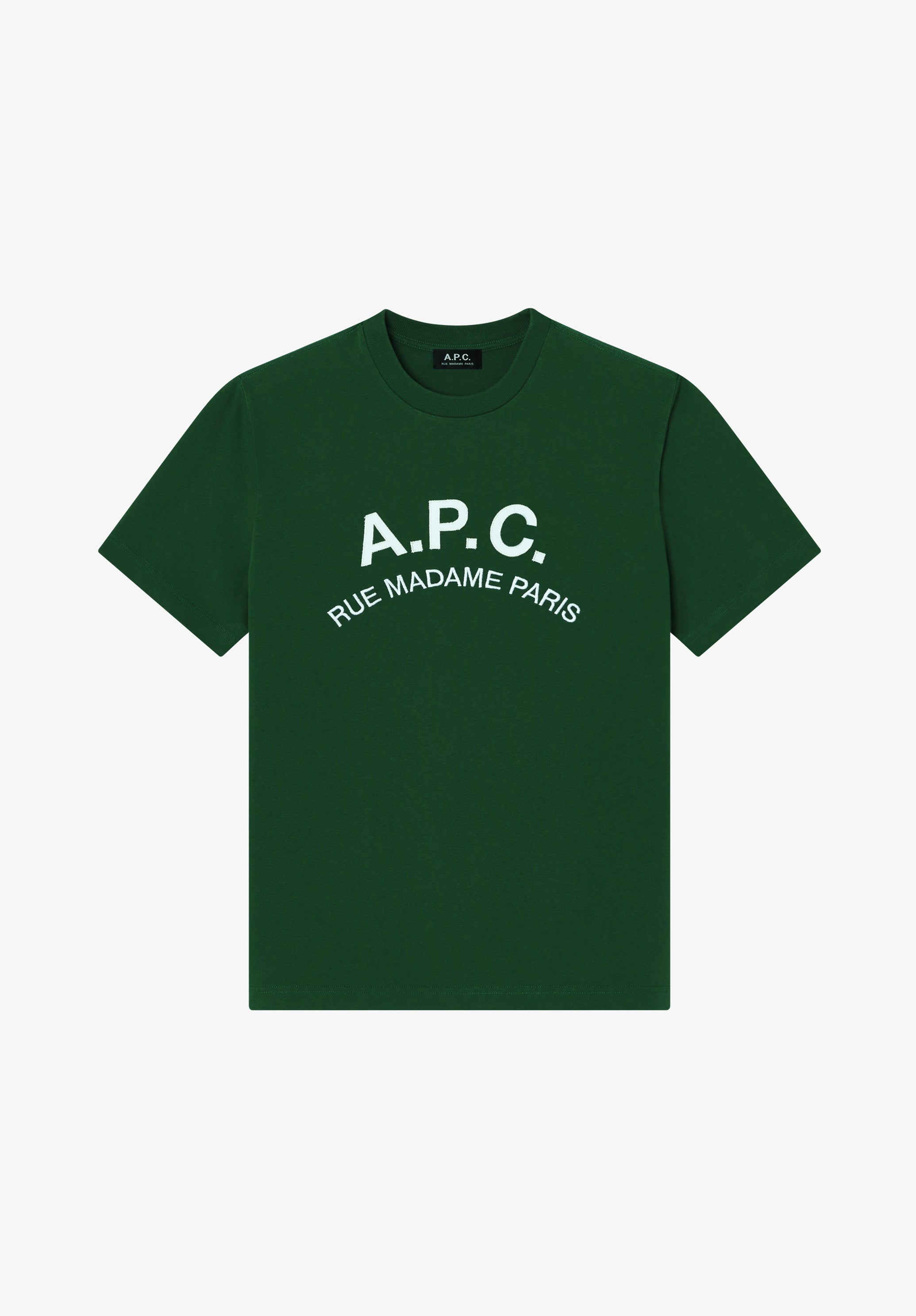 Dark green t-shirt with vintage-effect A.P.C. logo | A.P.C.