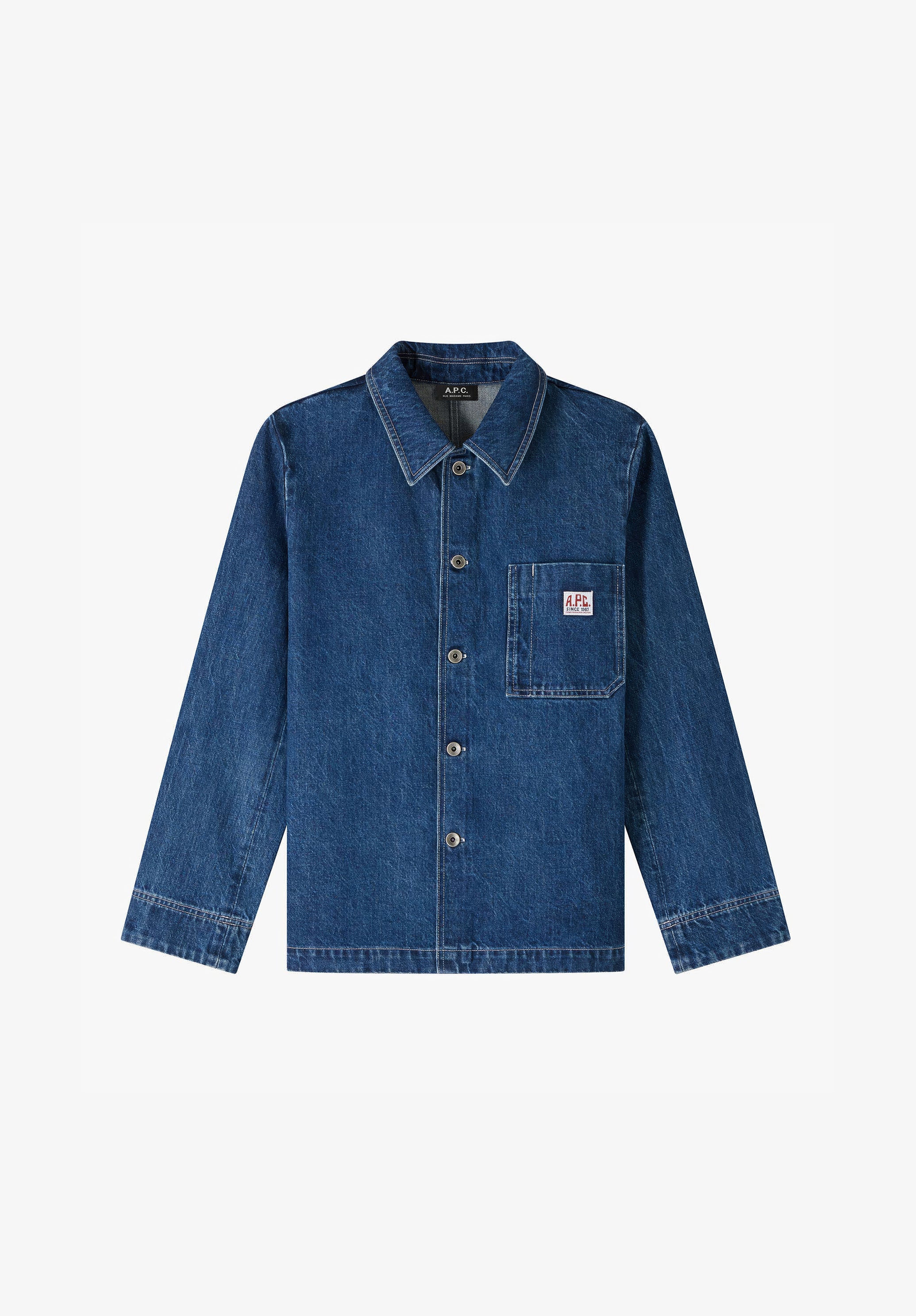 ジャケット・アウター A.P.C made in france drivers jacket Alex jacket | Dyed organic cotton denim | A.P.C. Ready-to-Wear