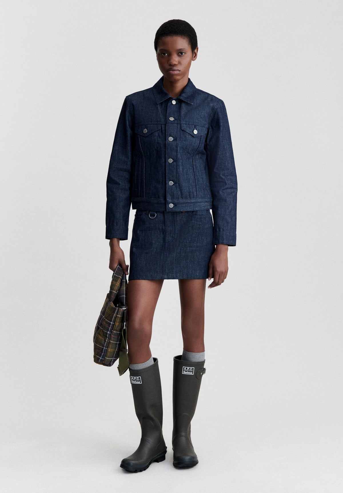 Denim Trucker Jacket A.P.C X Barbour - 1