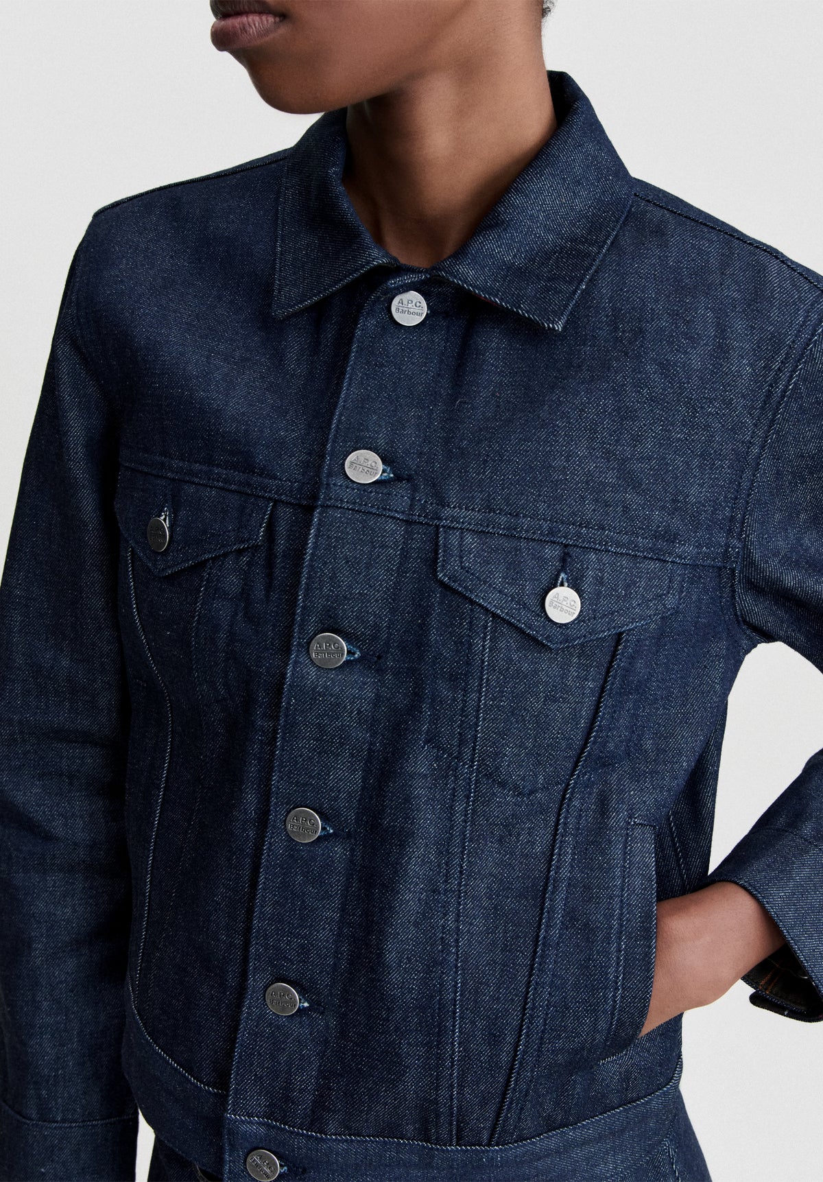 Denim Trucker Jacket A.P.C X Barbour - 3