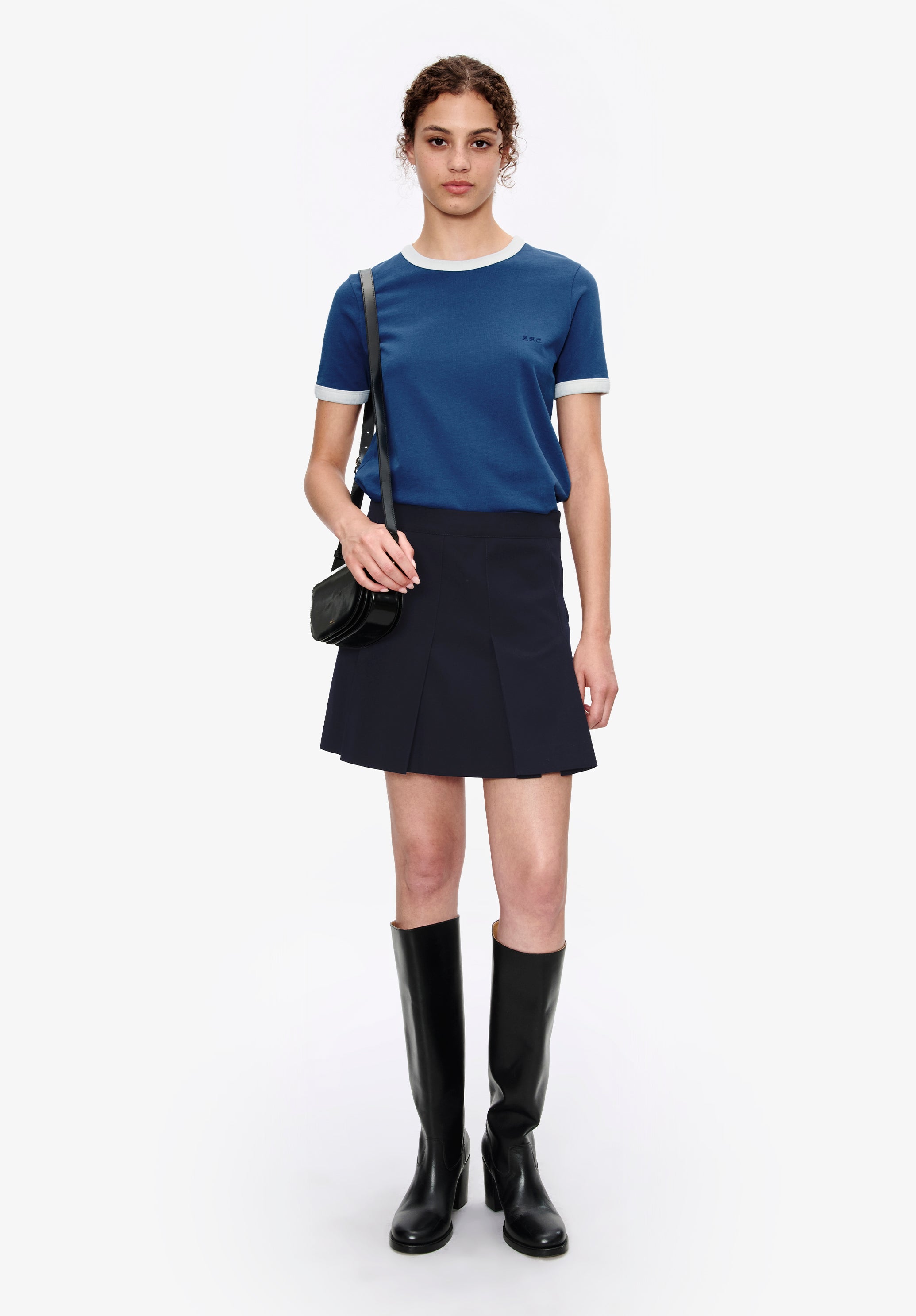 Pleated mini skirt - 1