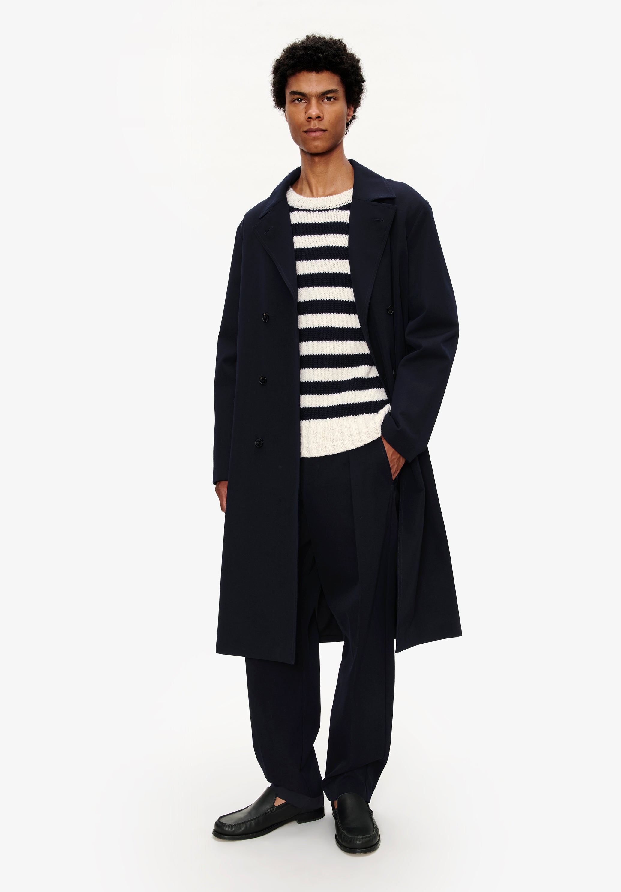 A.P.C. ウールコート　ネイビー Double-breasted coat | A.P.C.
