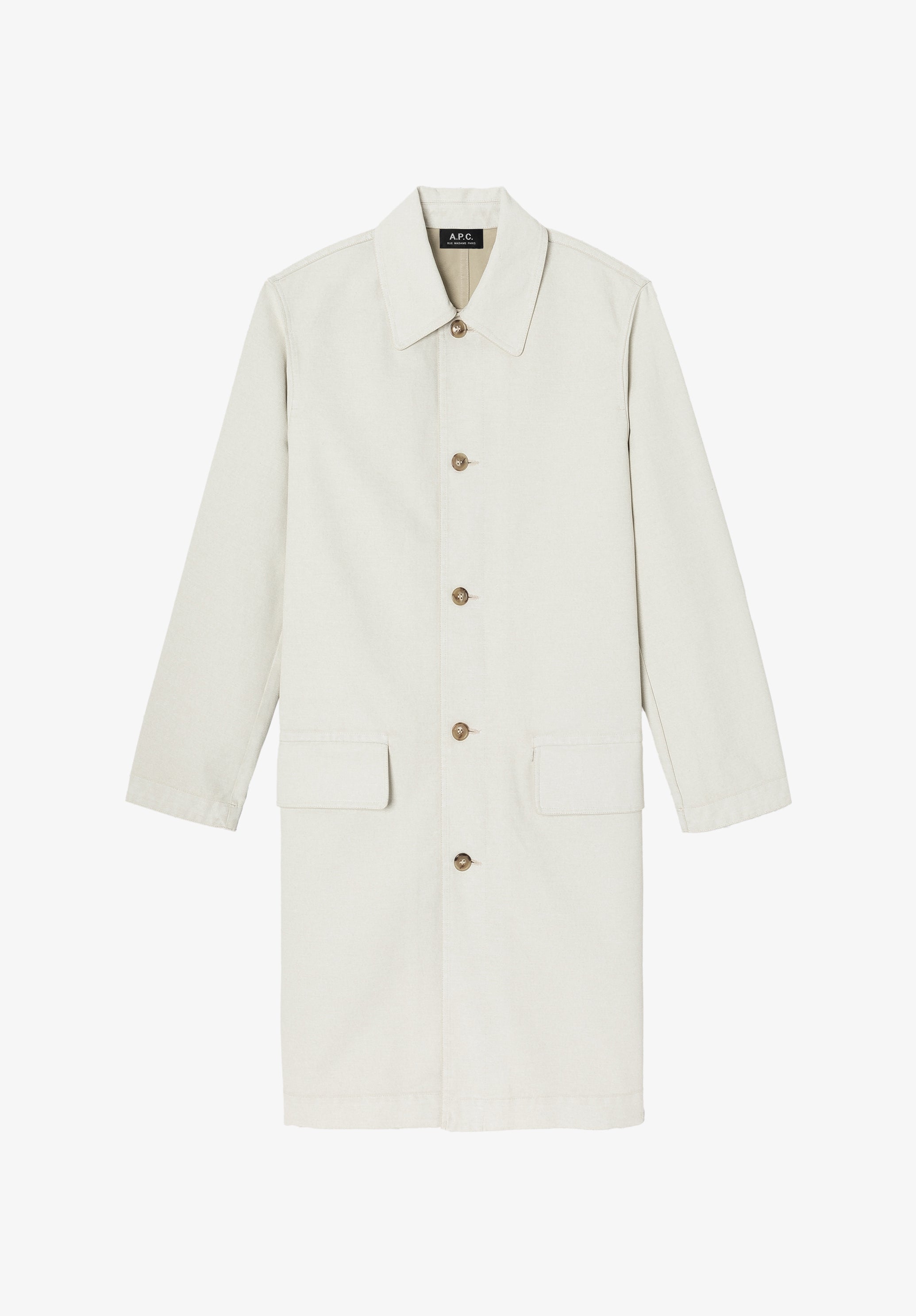 Unisex overcoat in coated canvas. | A.P.C.