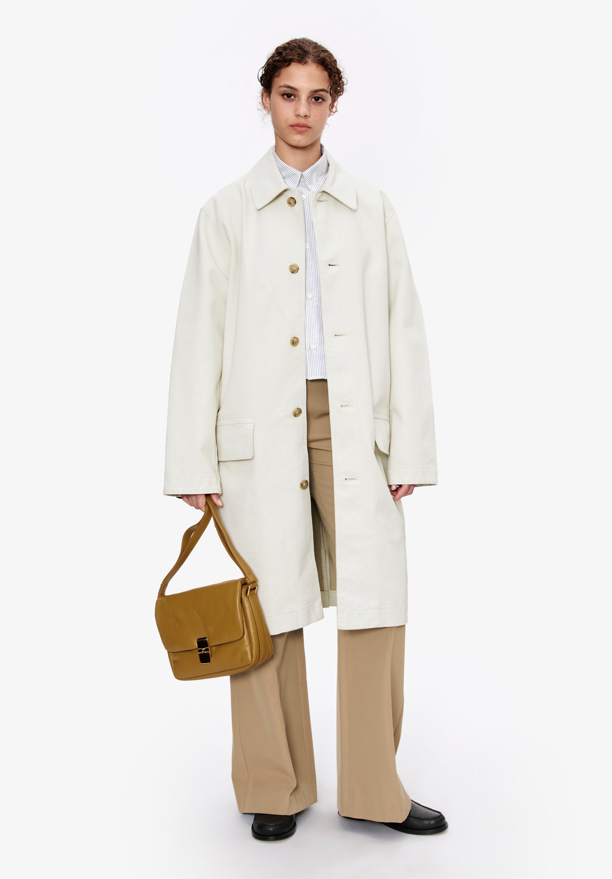 Unisex overcoat in coated canvas. | A.P.C.