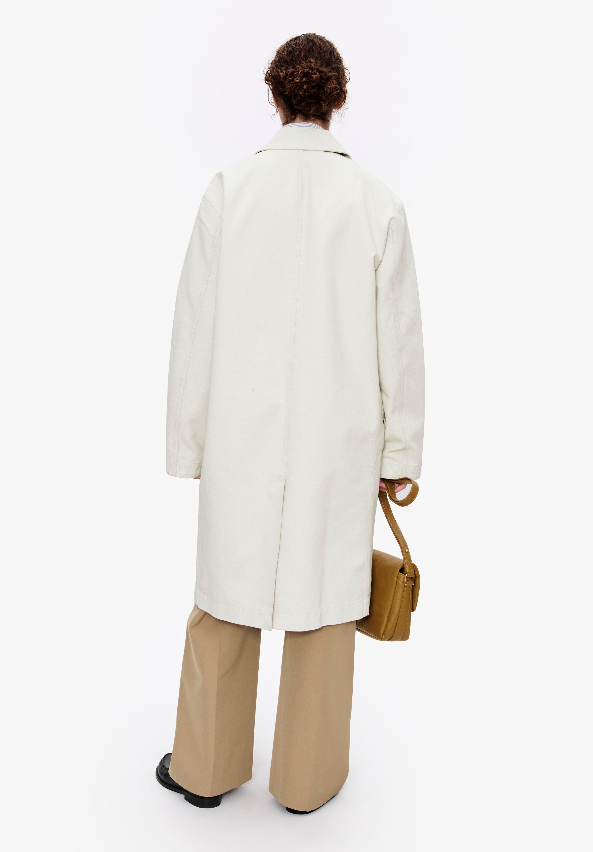 Unisex overcoat in coated canvas. | A.P.C.