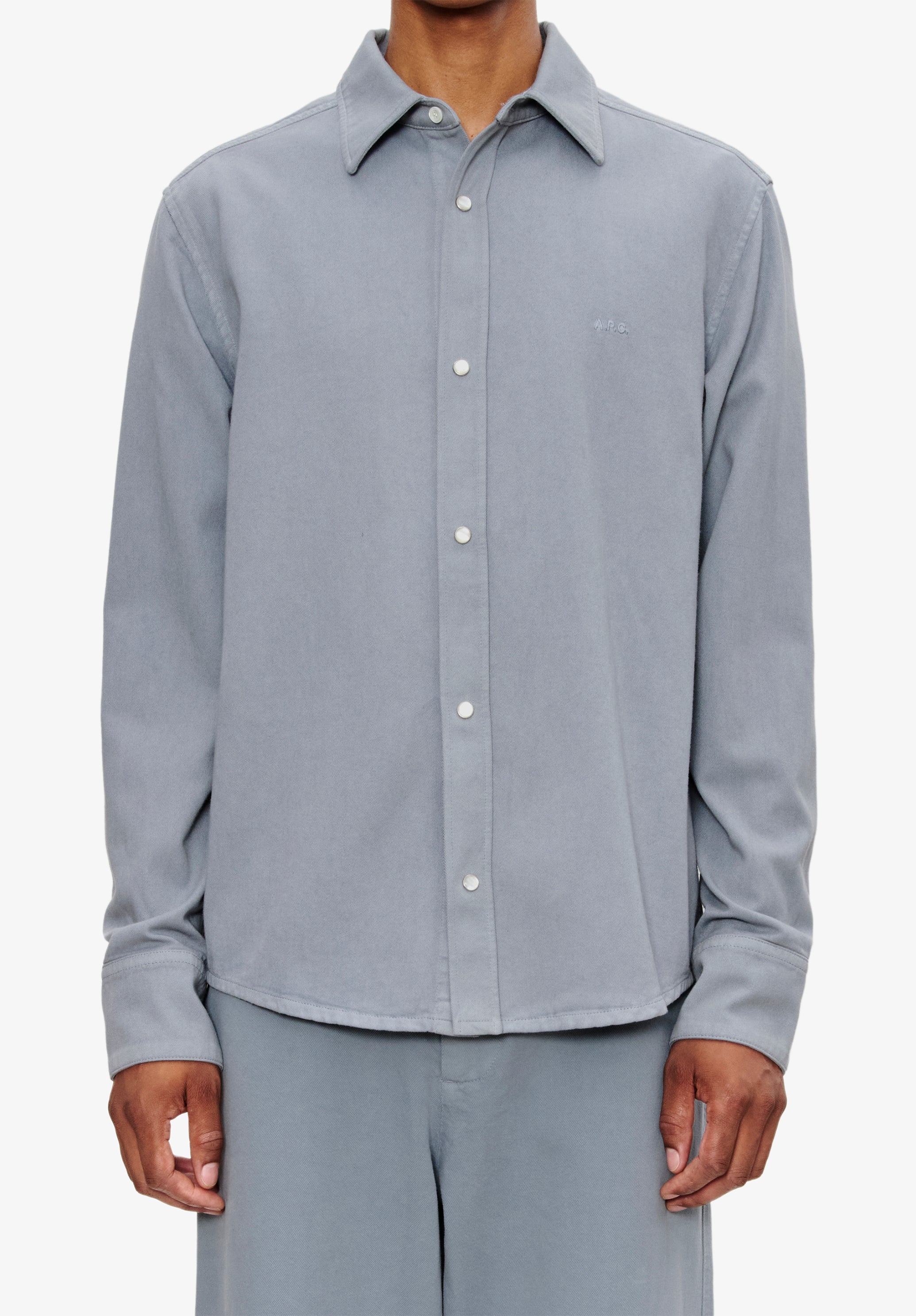 A.P.C. embroidered overshirt - 4