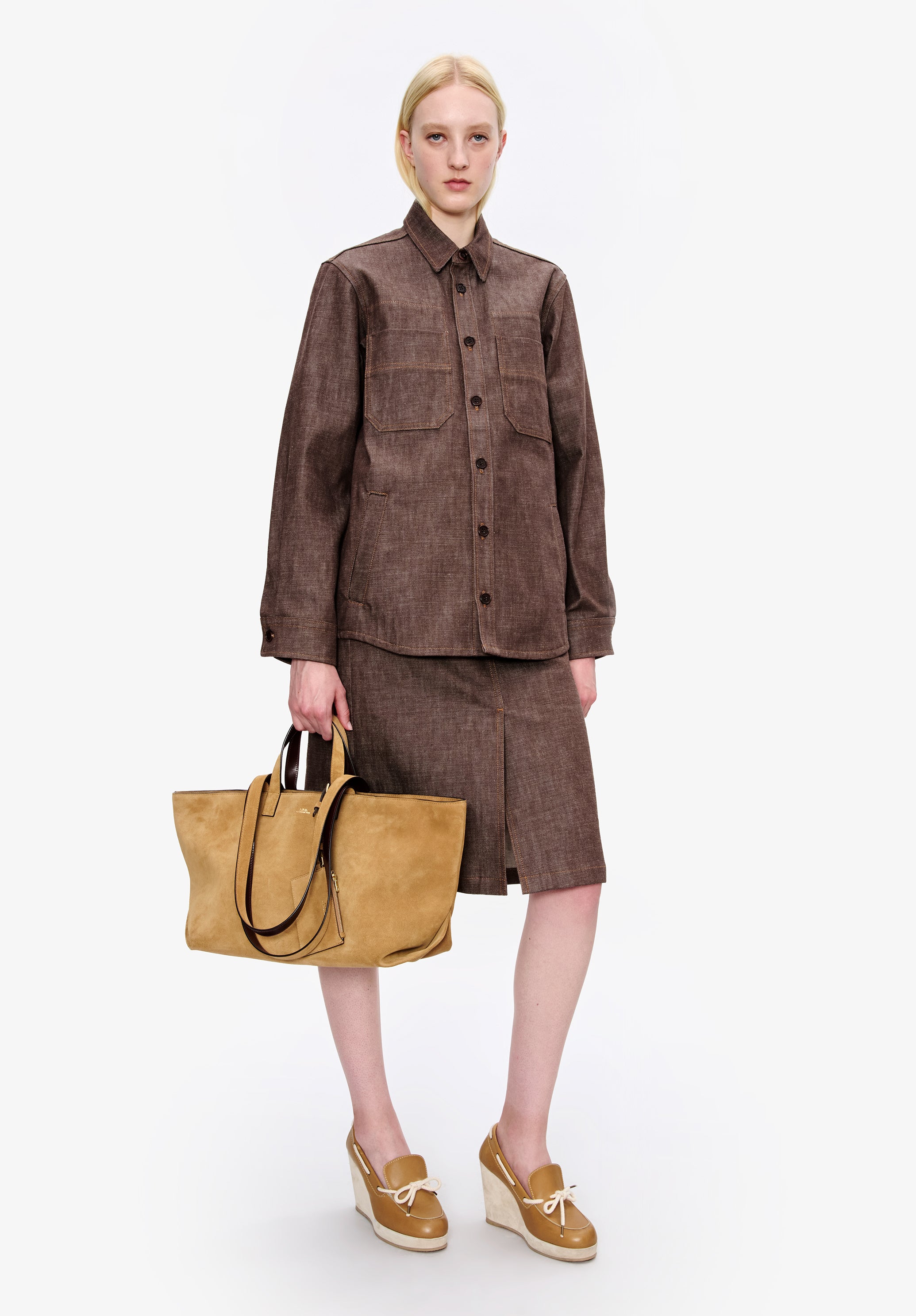 Dark brown denim workwear jacket | A.P.C.