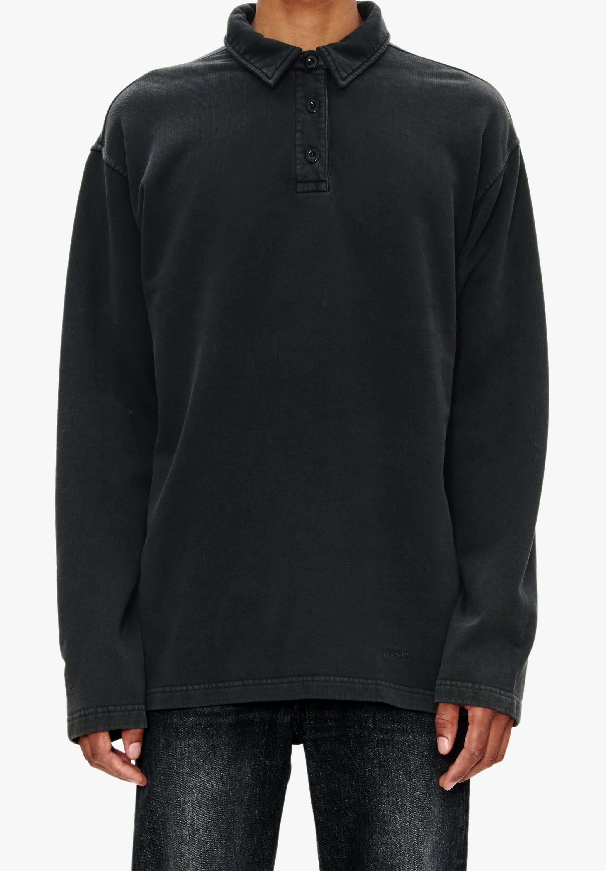 Long-sleeve unisex polo shirt - 4