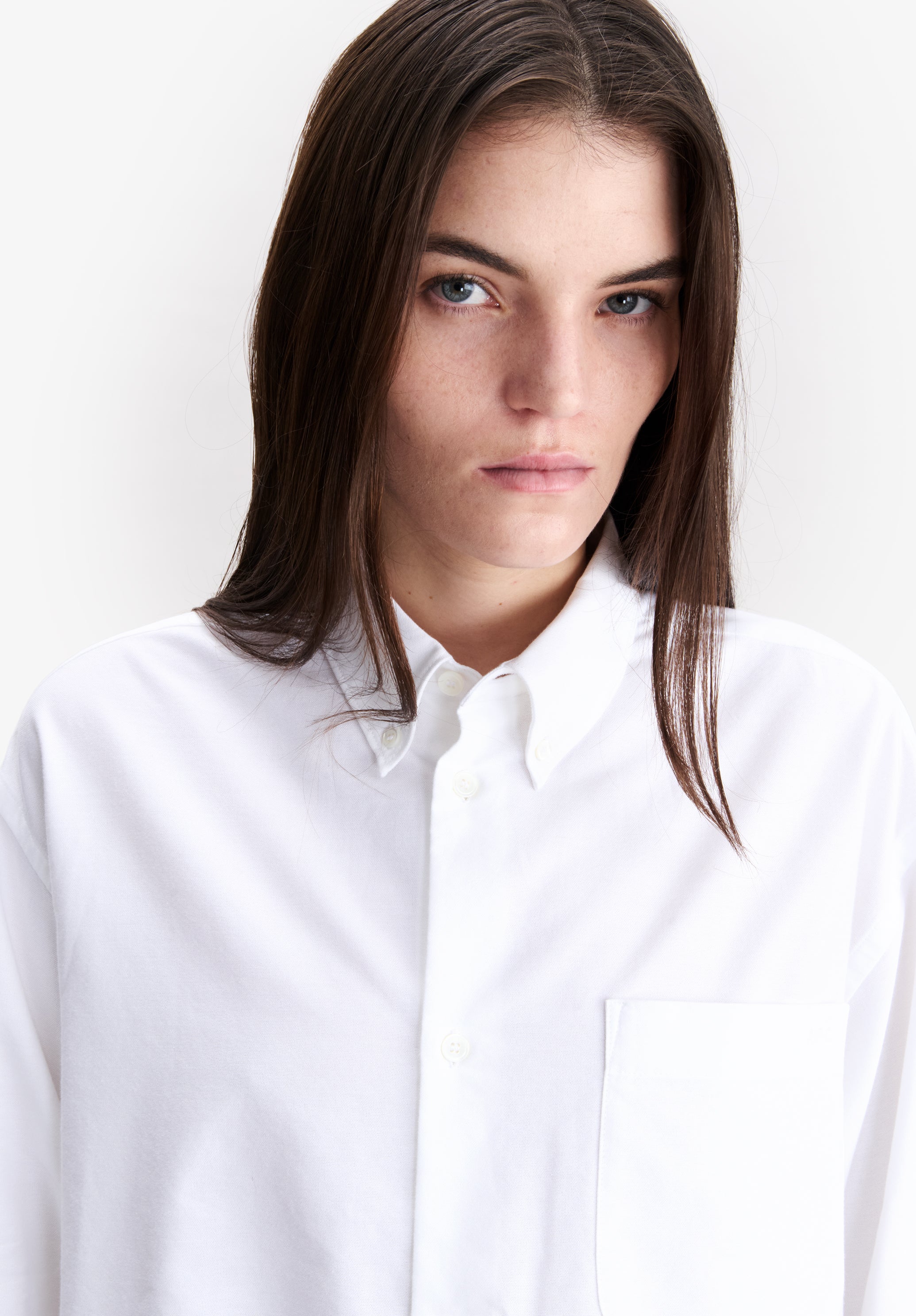 Short white oxford shirt - 3