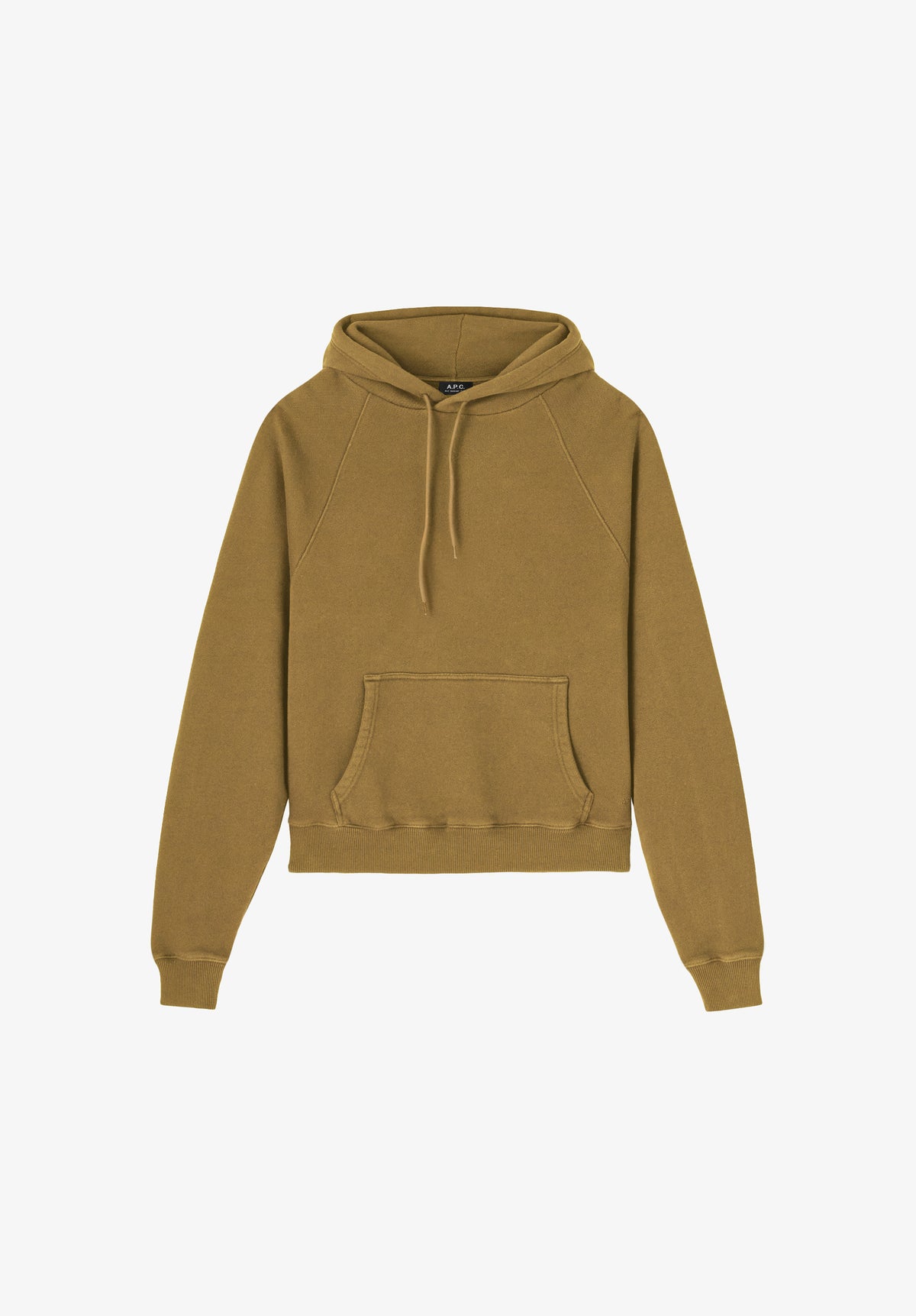 Taupe hoodie with raglan sleeves