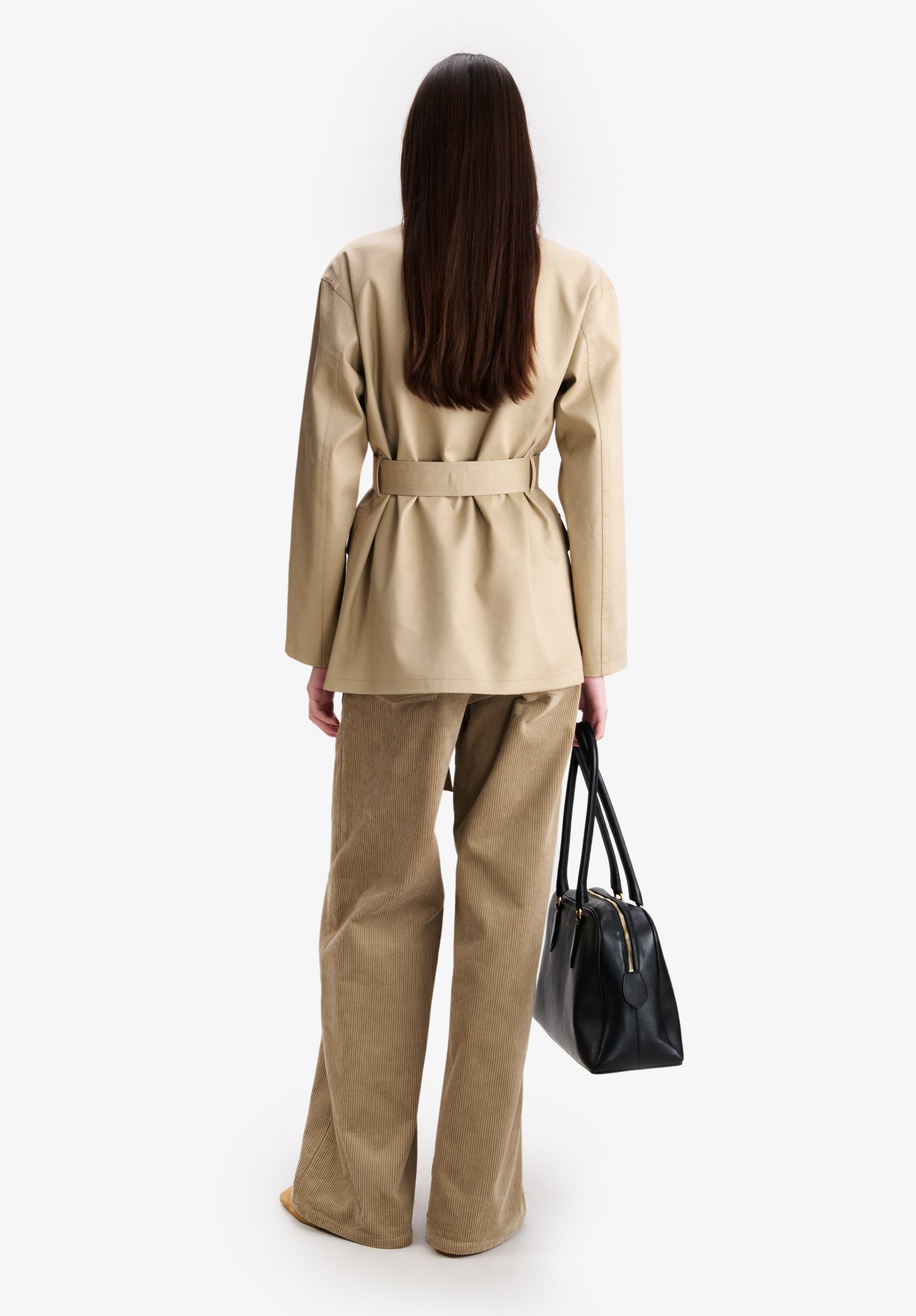 Modern beige cotton trench coat - 2