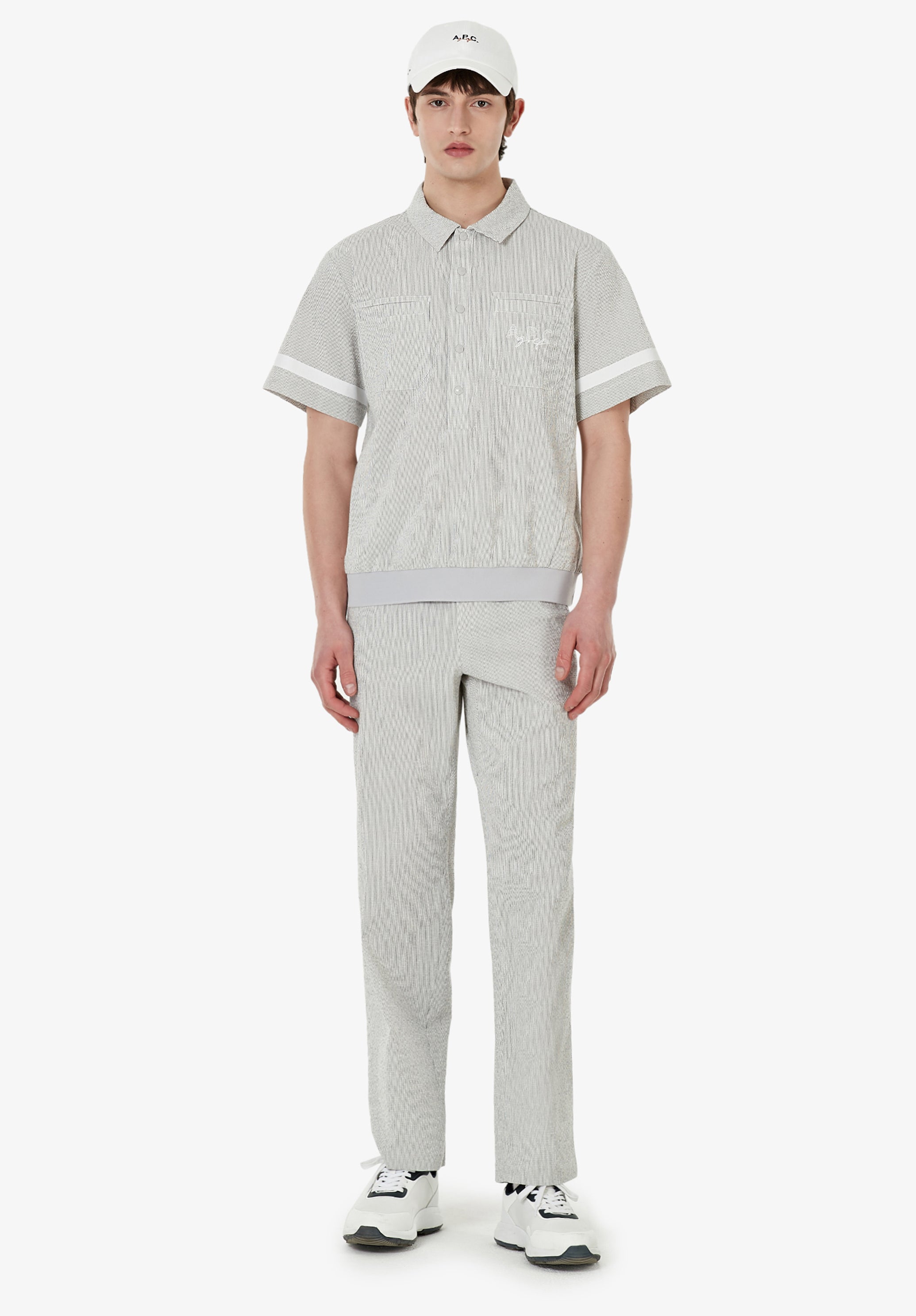 A.P.C. GOLF ジャケット グレー Seersucker polo A.P.C. Golf | A.P.C.