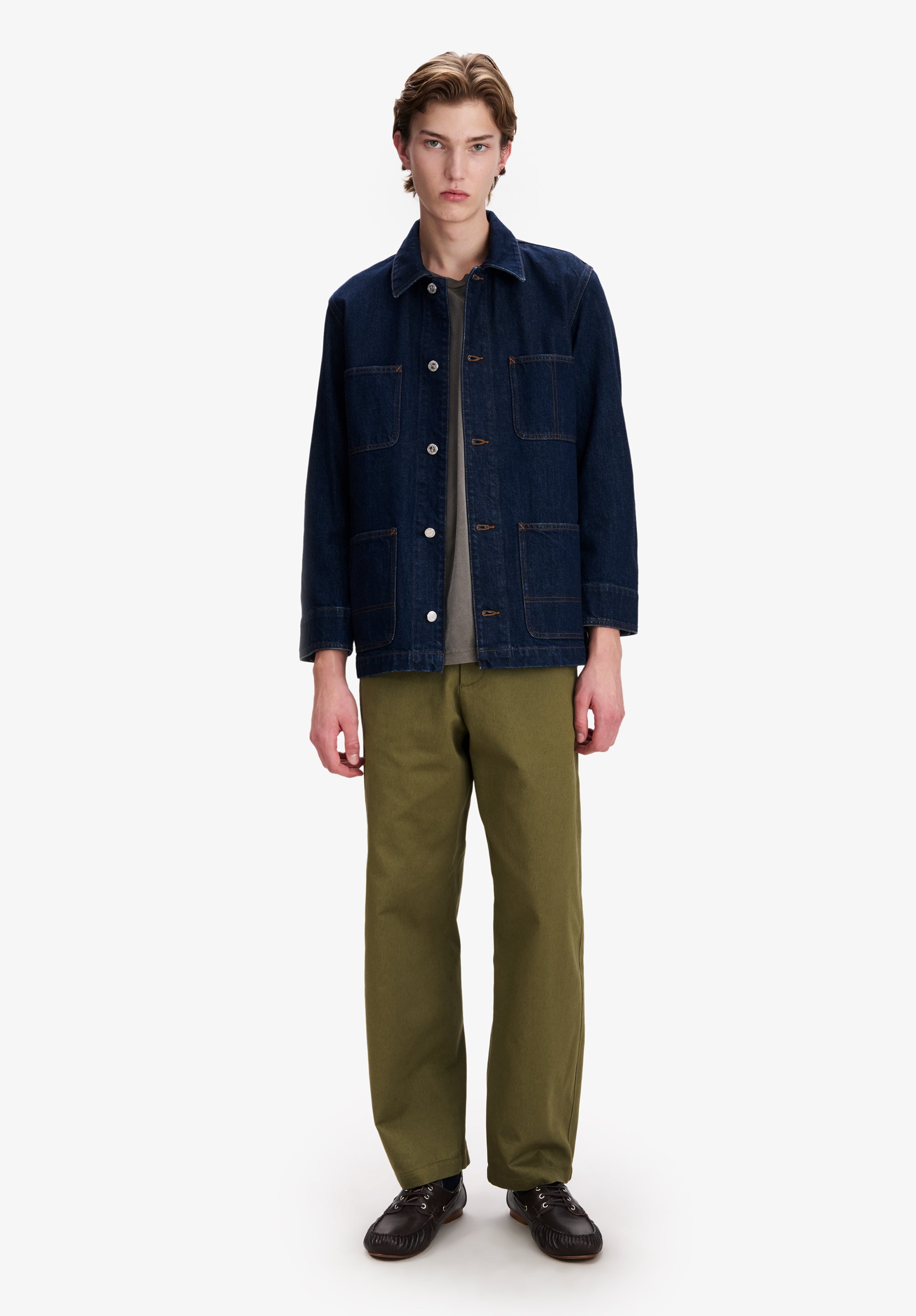 Faded Japanese denim workwear jacket - 1
