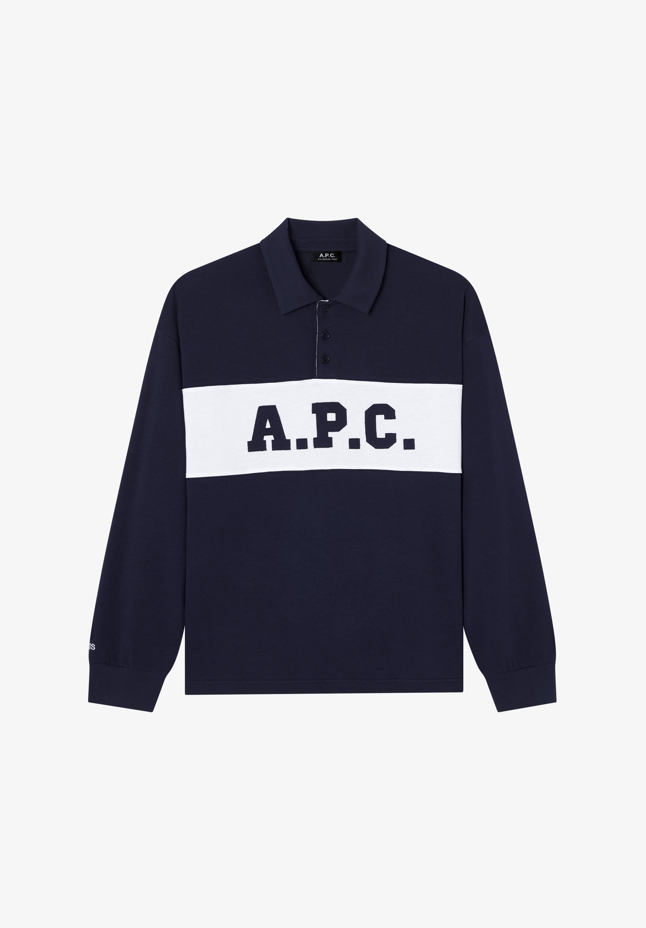 A.P.C. Logo Embroidered Long Sleeve T-shirt, Size L