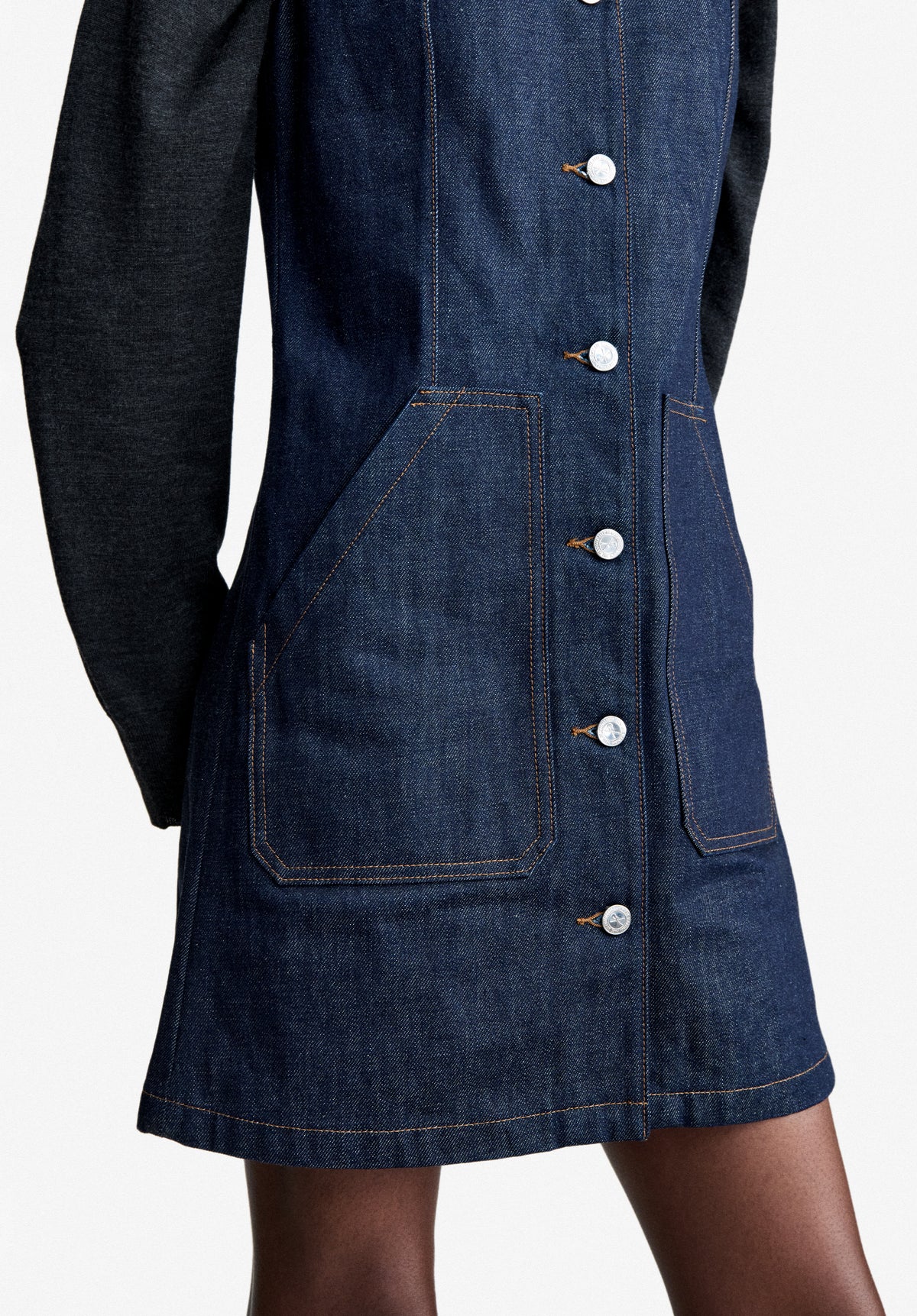 Dress in raw Japanese denim - 3