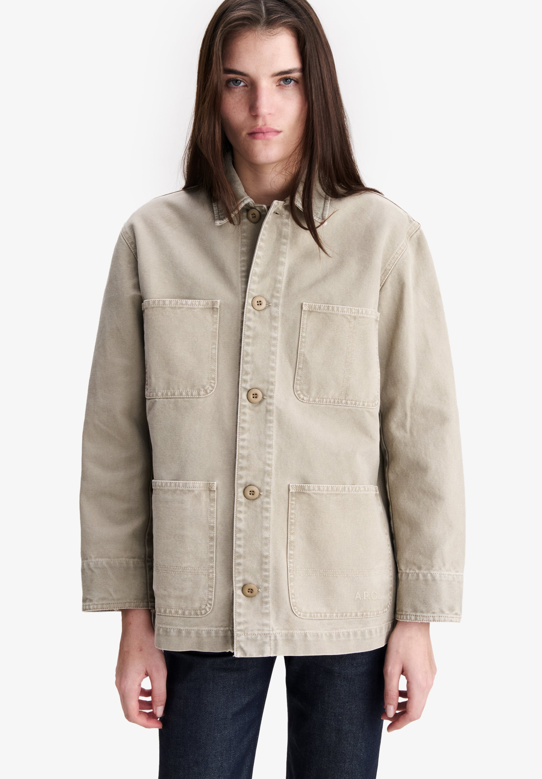 Grey canvas workwear jacket