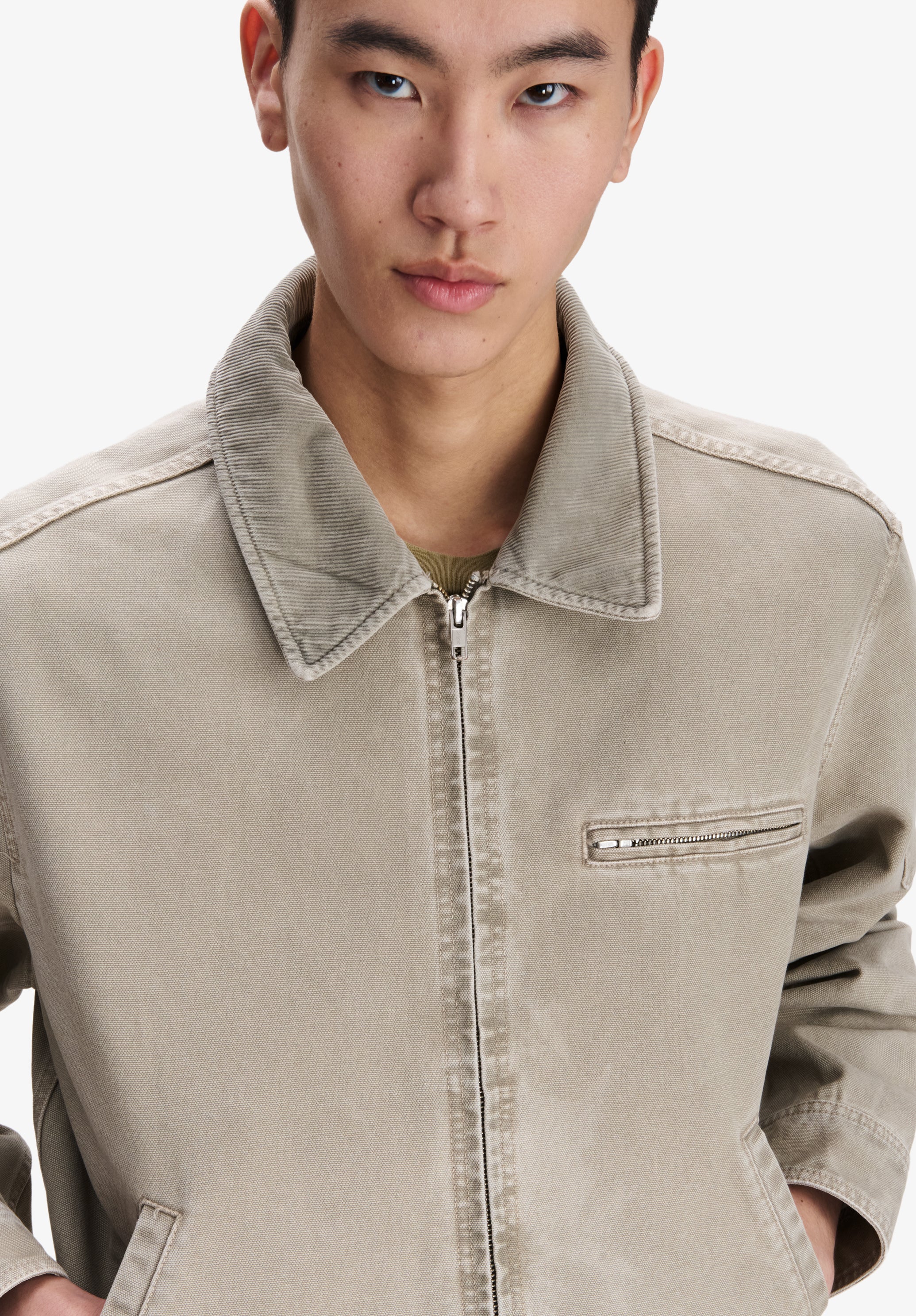 Grey canvas workwear jacket - 4