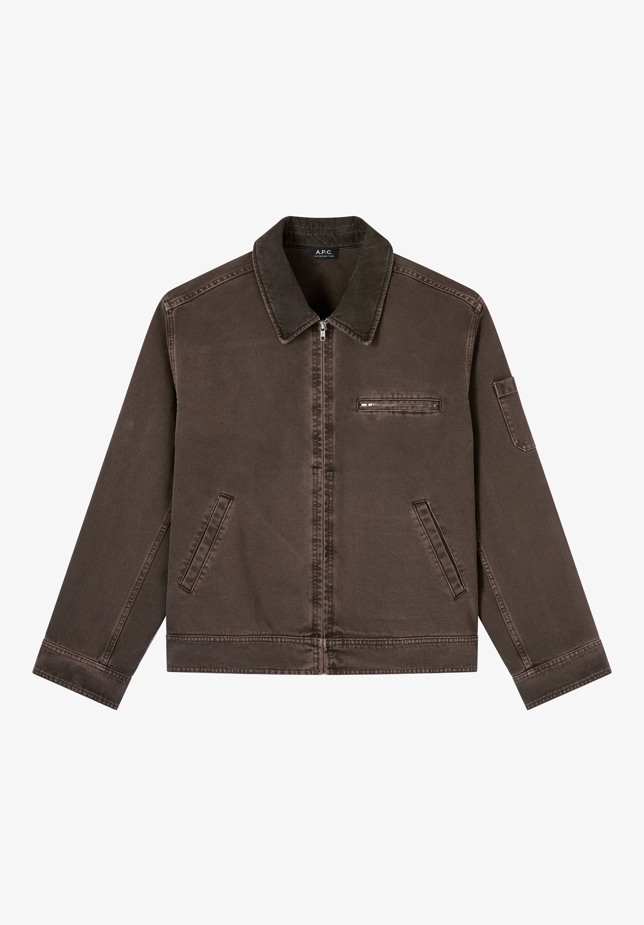 Brown canvas workwear jacket - 0