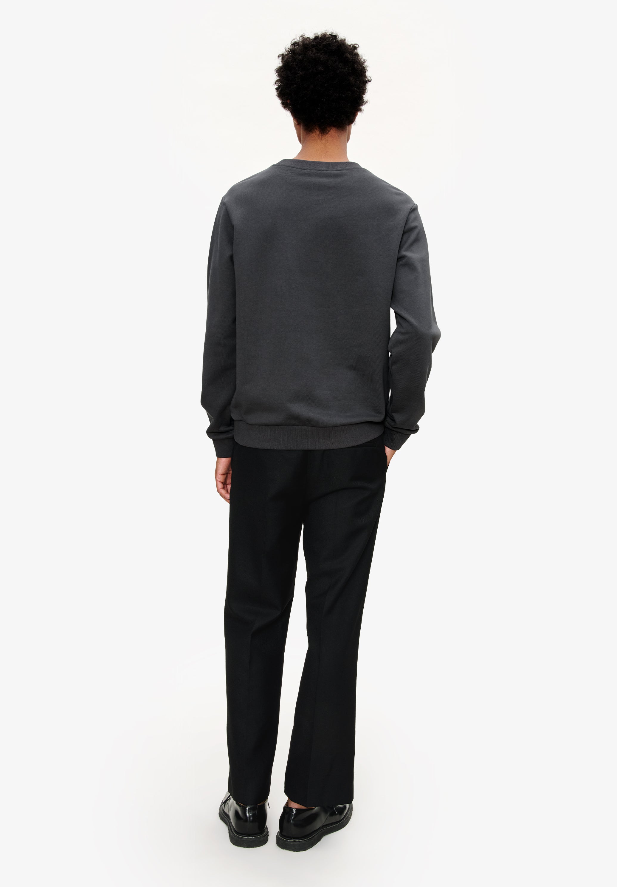 パンツ A.P.C. Black Wool Wide Straight Slacks Straight, wide-leg trousers with permanent crease | A.P.C.