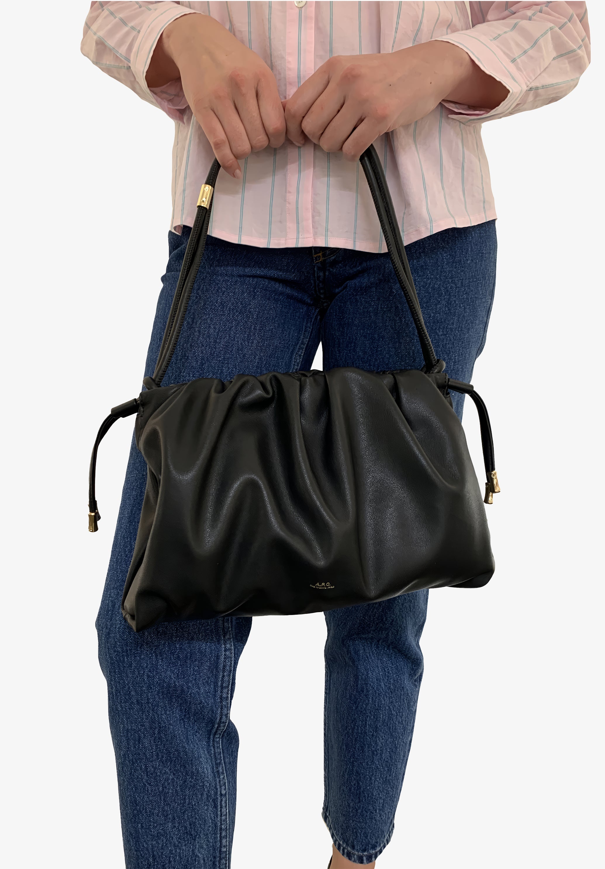 トートバッグ A.P.C. Black Synthetic Leather Small Ninon Shoulder Bag Ninon Shoulder bag | A.P.C.