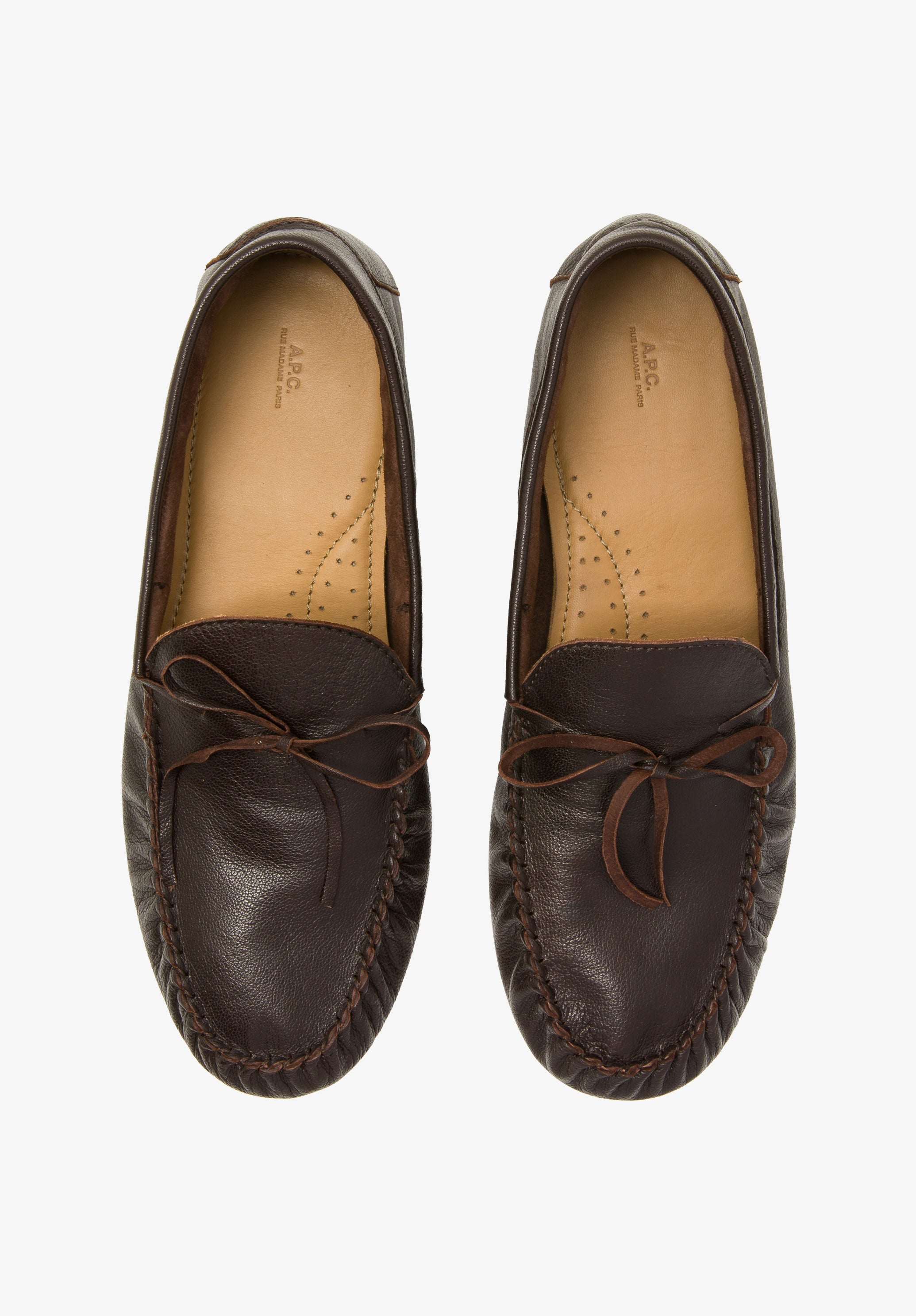 靴 A.P.C archive Leather shoes 43 Swan moccasins | Smooth leather | A.P.C. Accessories