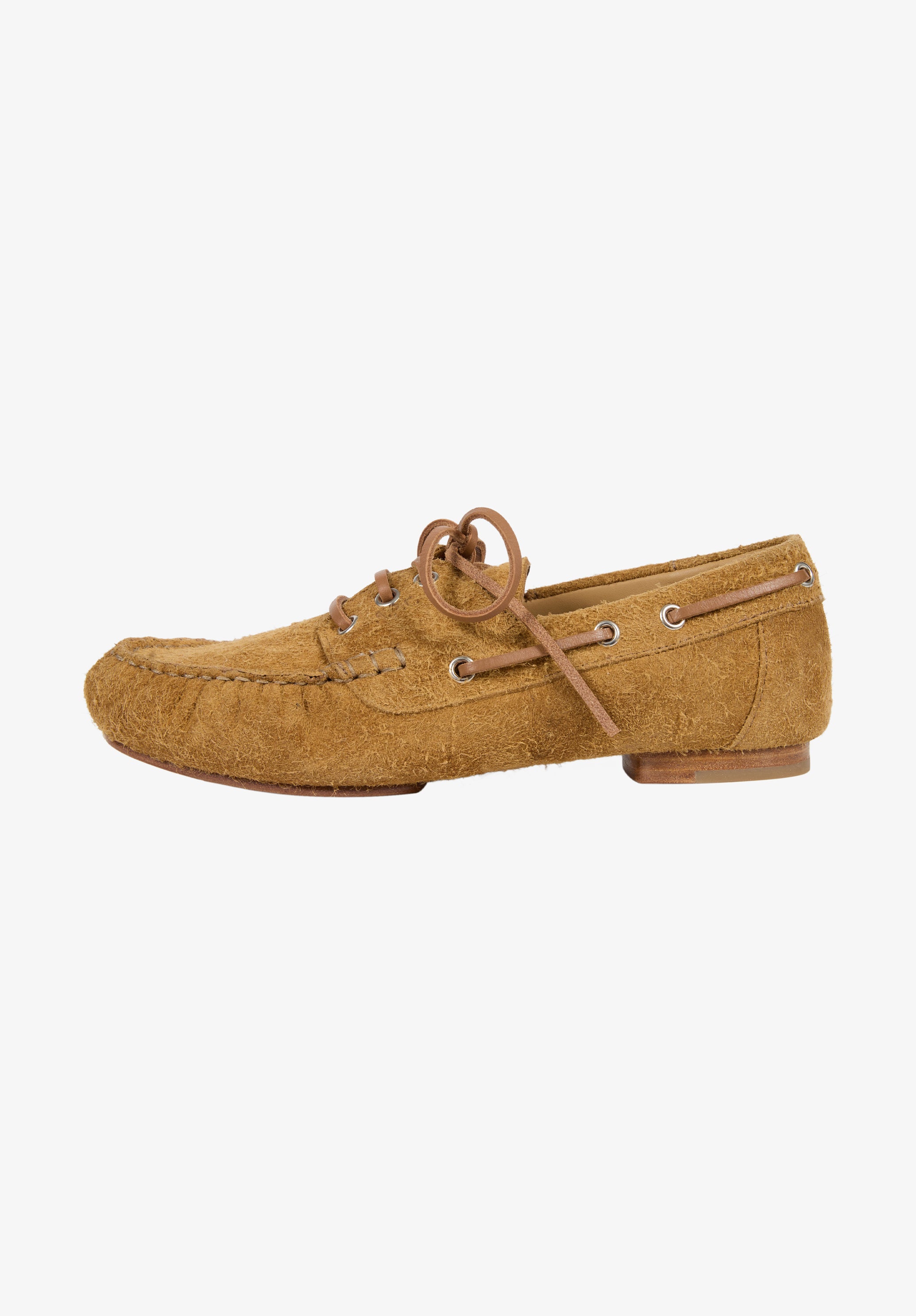 Hairy split leather boat shoes - 0
