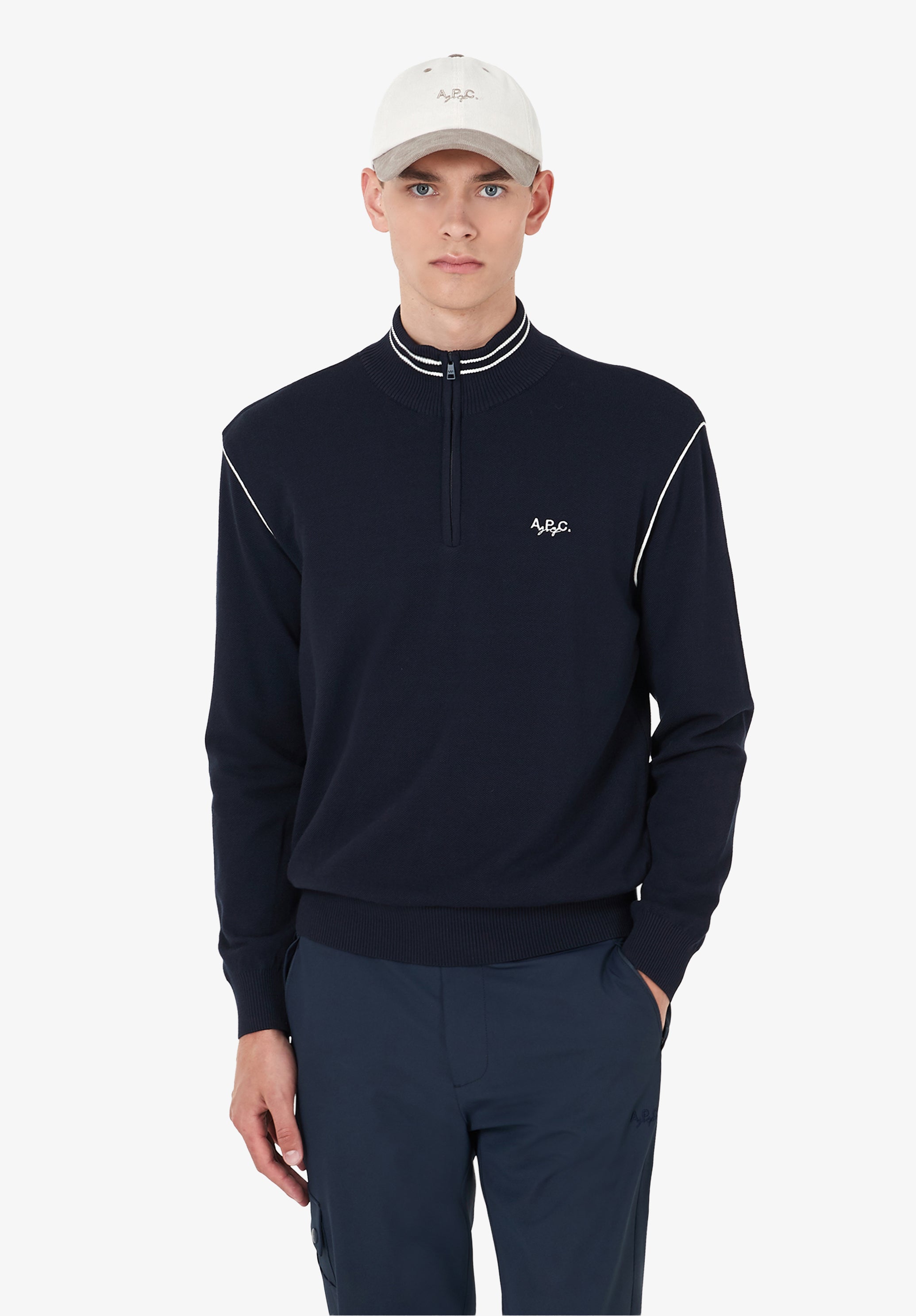 Zip-neck sweater - 1