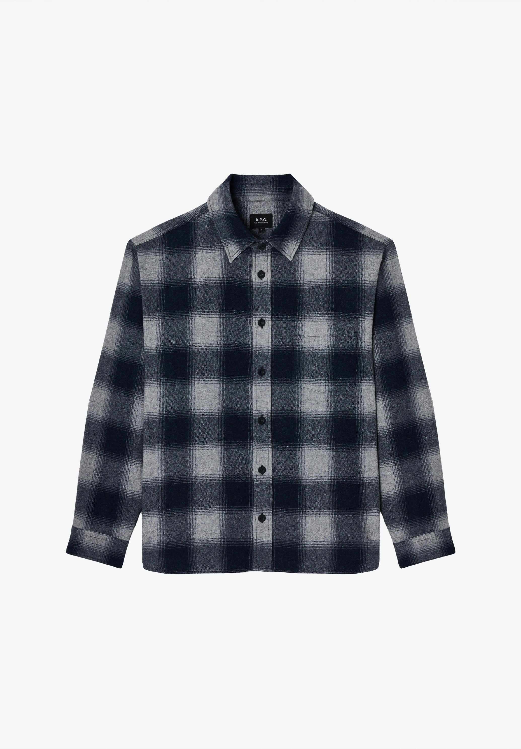 Hellgraues kariertes Overshirt